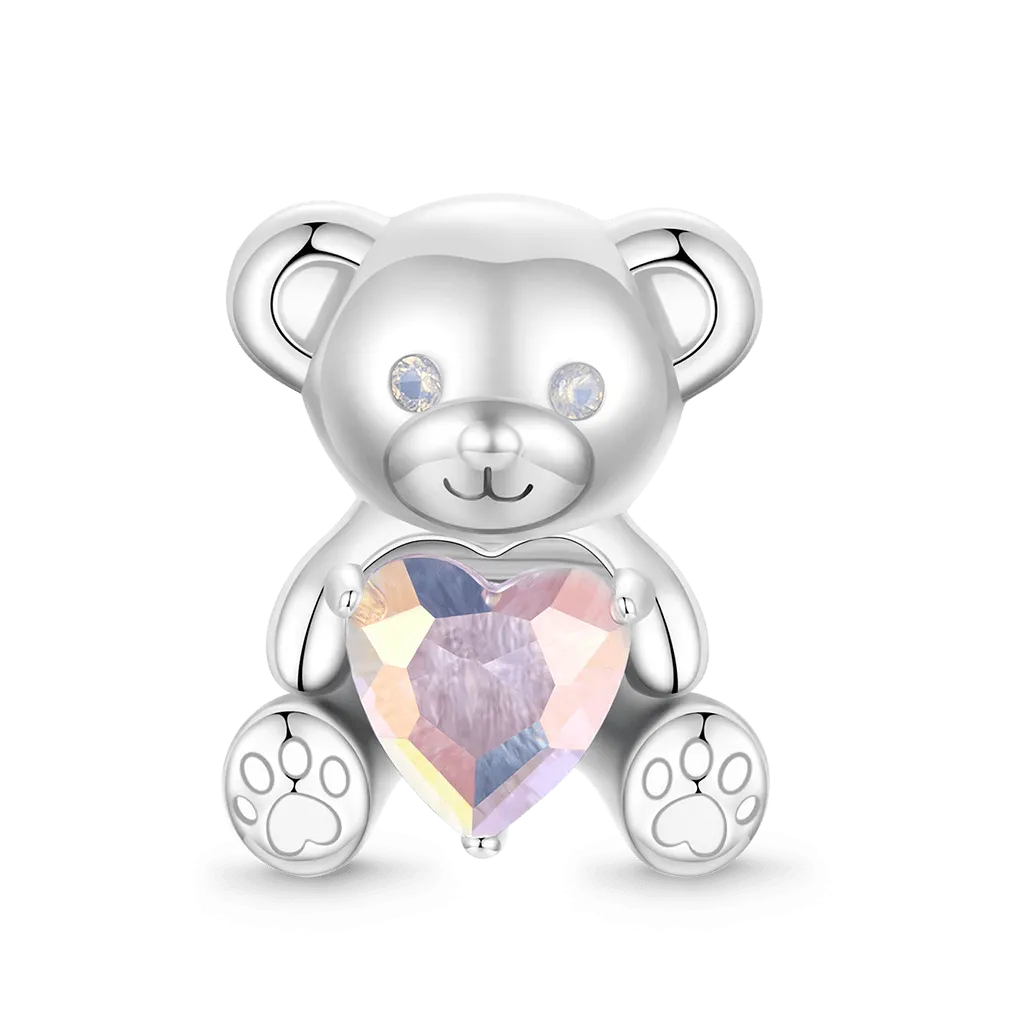 Gnoce Charm Orsetto Abbraccia Il Cuore "Ti Amo"