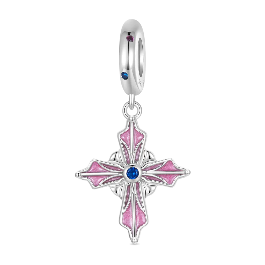 Gnoce Ciondolo Croce Rosa