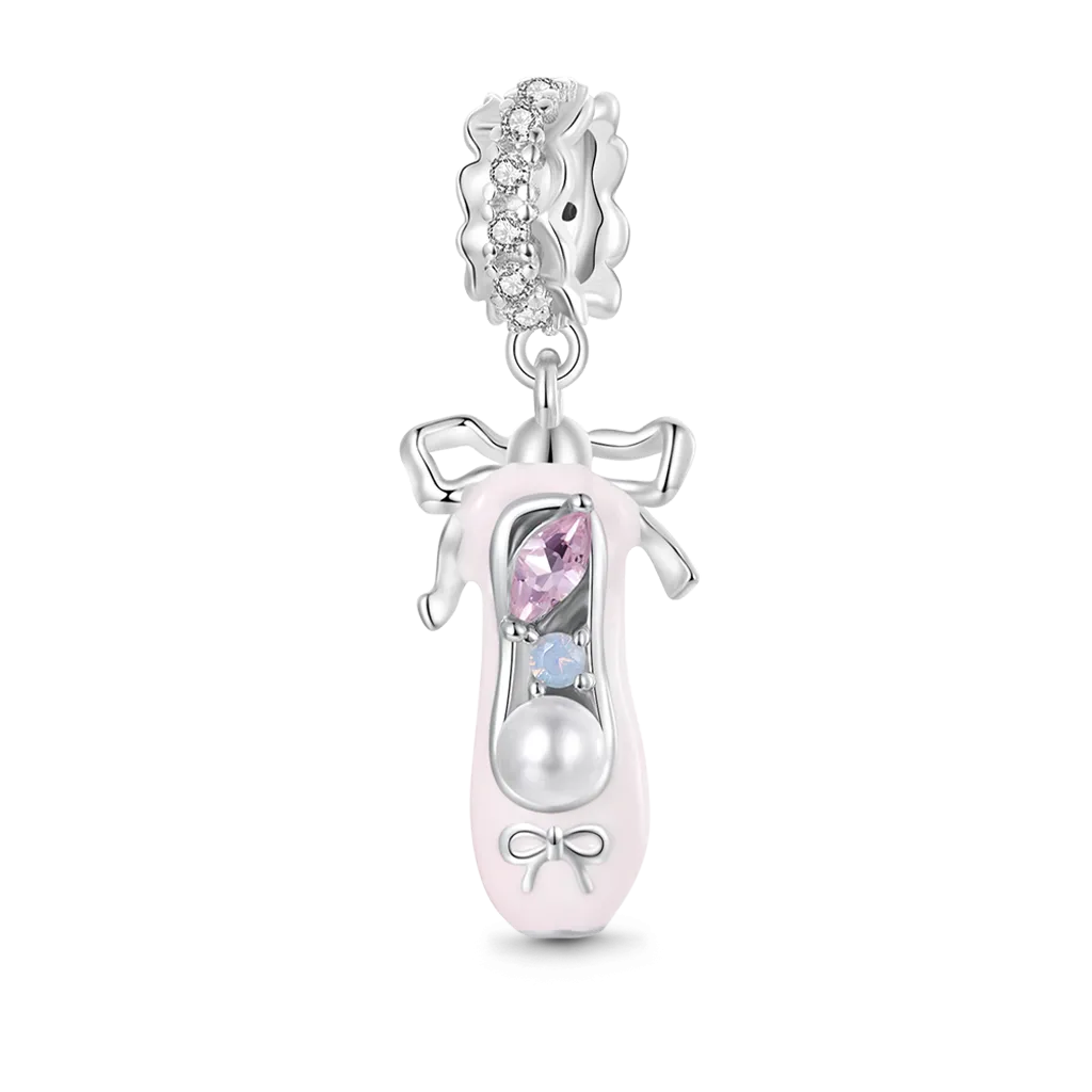 Gnoce Ciondolo Scarpa da Ballo con Fiocco