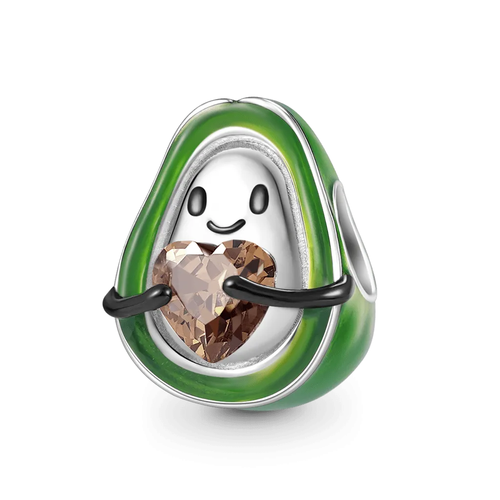 Gnoce Charm Avocado Abbraccia la Pietra Cuore