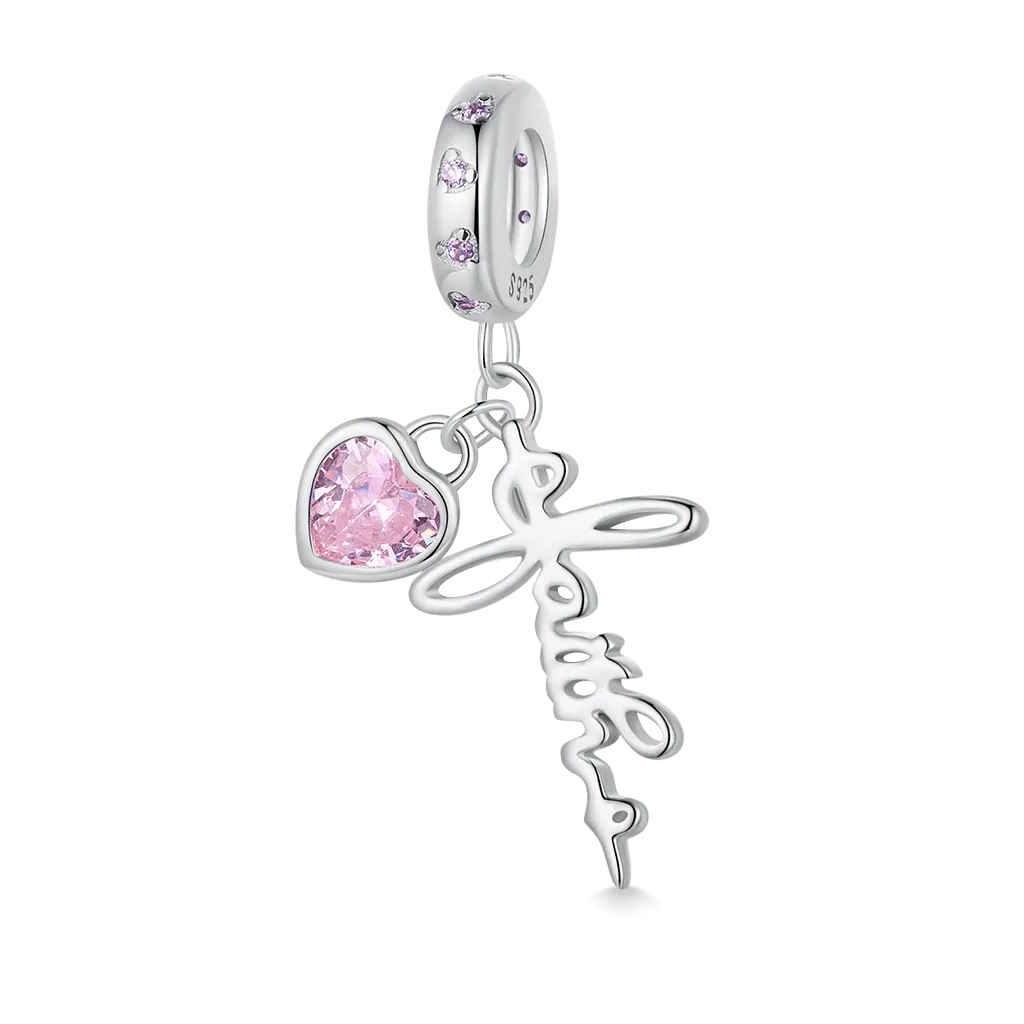 Gnoce Ciondolo Fede Cuore Rosa