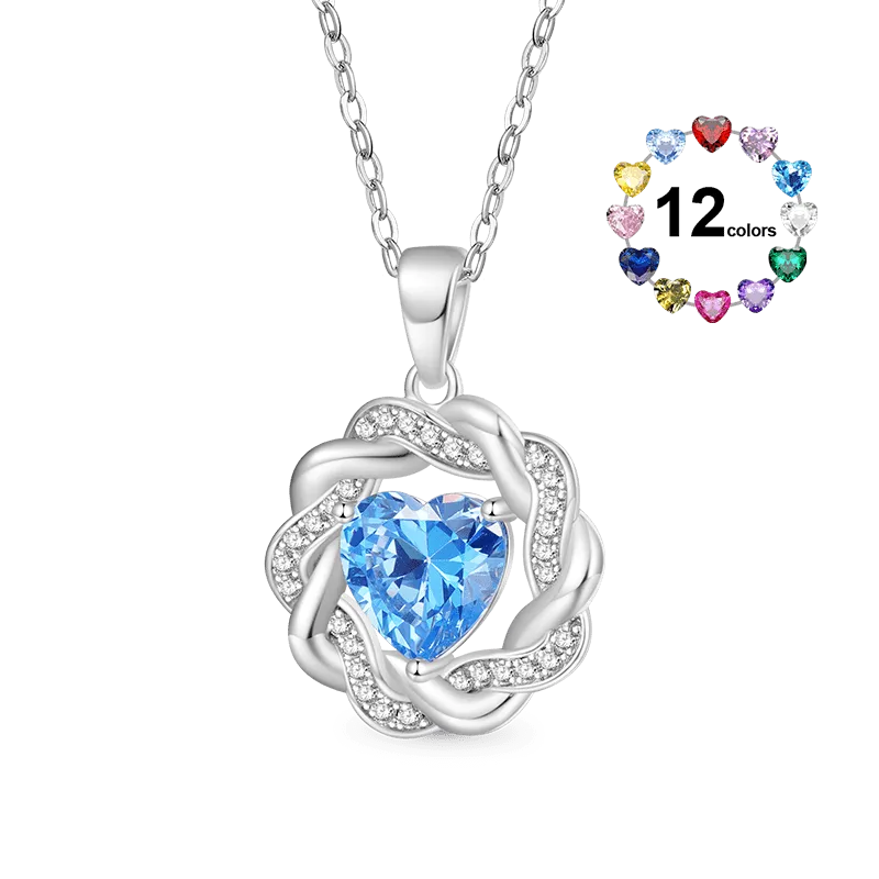 Gnoce Collana Anello di Gratitudine con Pietra Portafortuna del Cuore