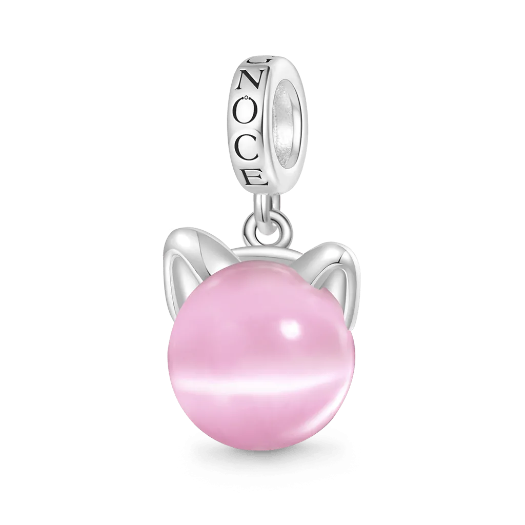 Gnoce Ciondolo Rotondo Vintage in Opale Rosa