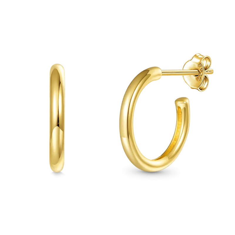 Gnoce Orecchini a Cerchio con Tubo Tondo Spazzolato Caldo