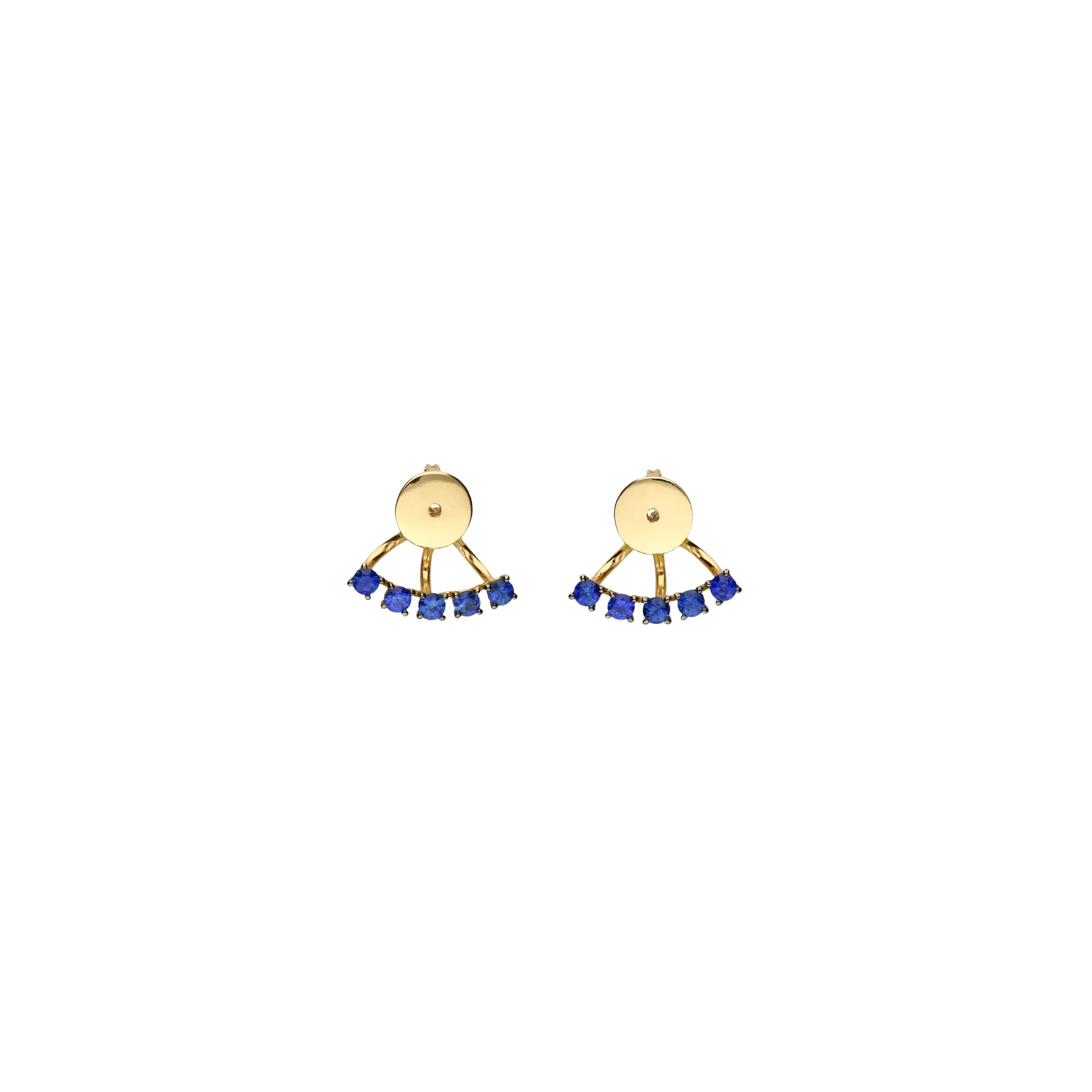 Chiusura in oro rosa 18 carati e zaffiri blu taglio brillante - 72272914