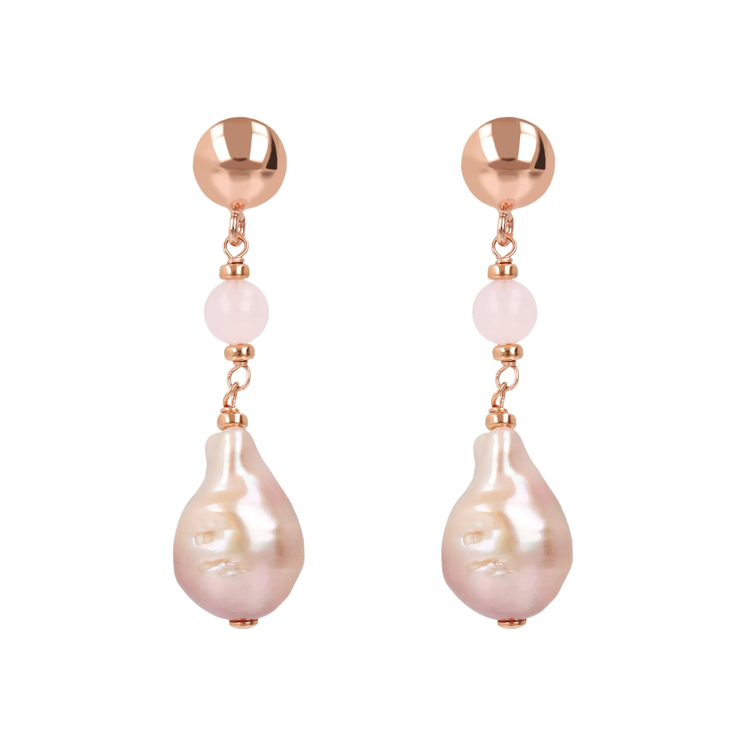 Orecchini Donna Bronzallure con Pietra Naturale E Perla Coltivata