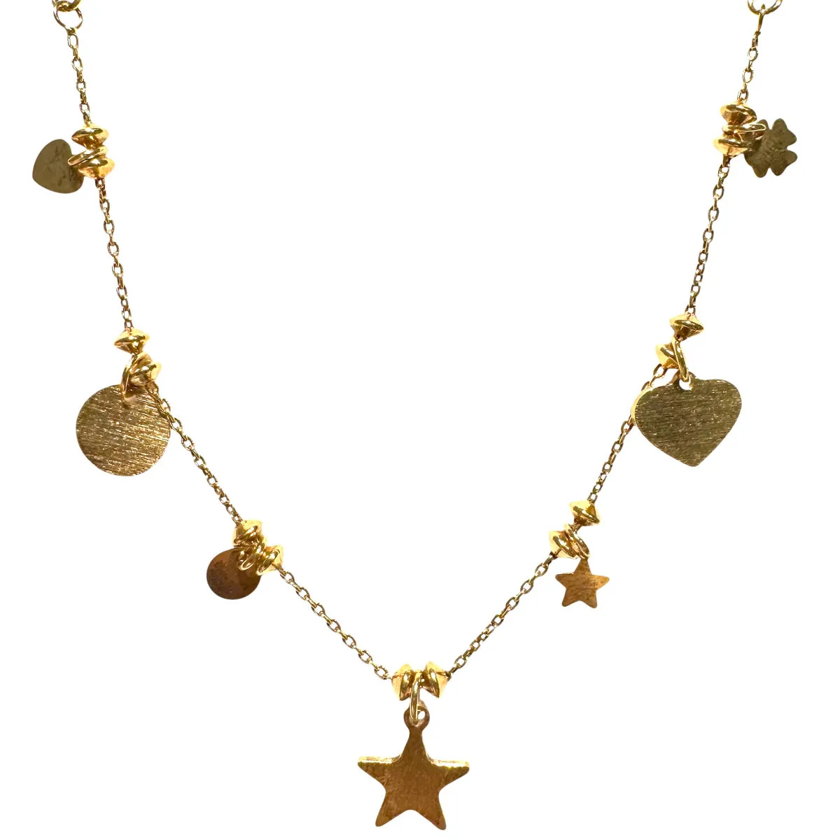 COLLANA STELLE E CUORI PENDENTI