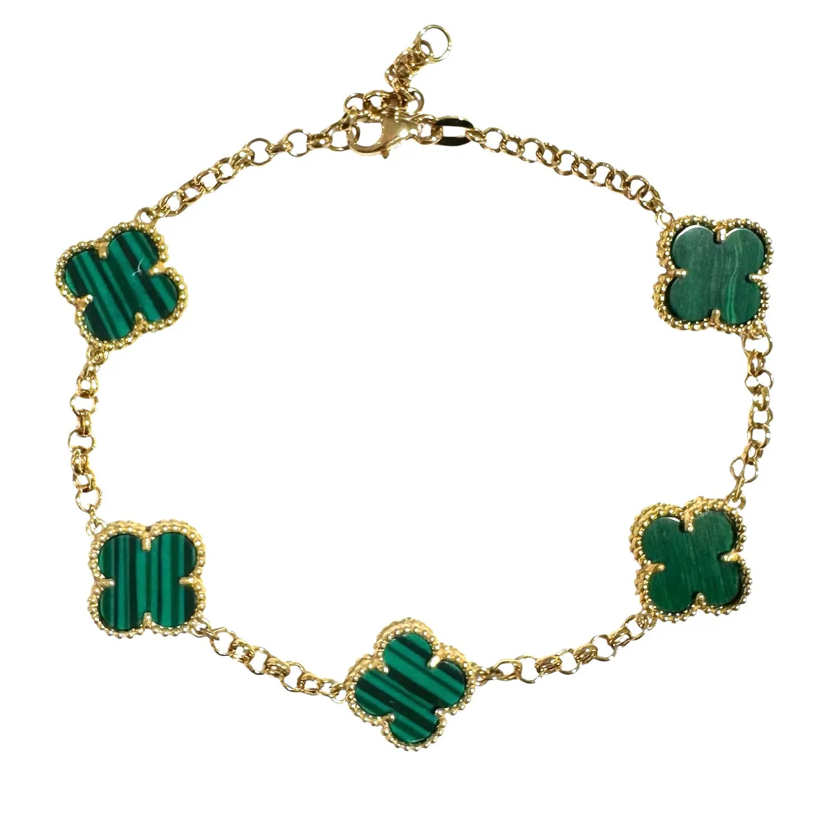 BRACCIALE FIORI MALACHITE