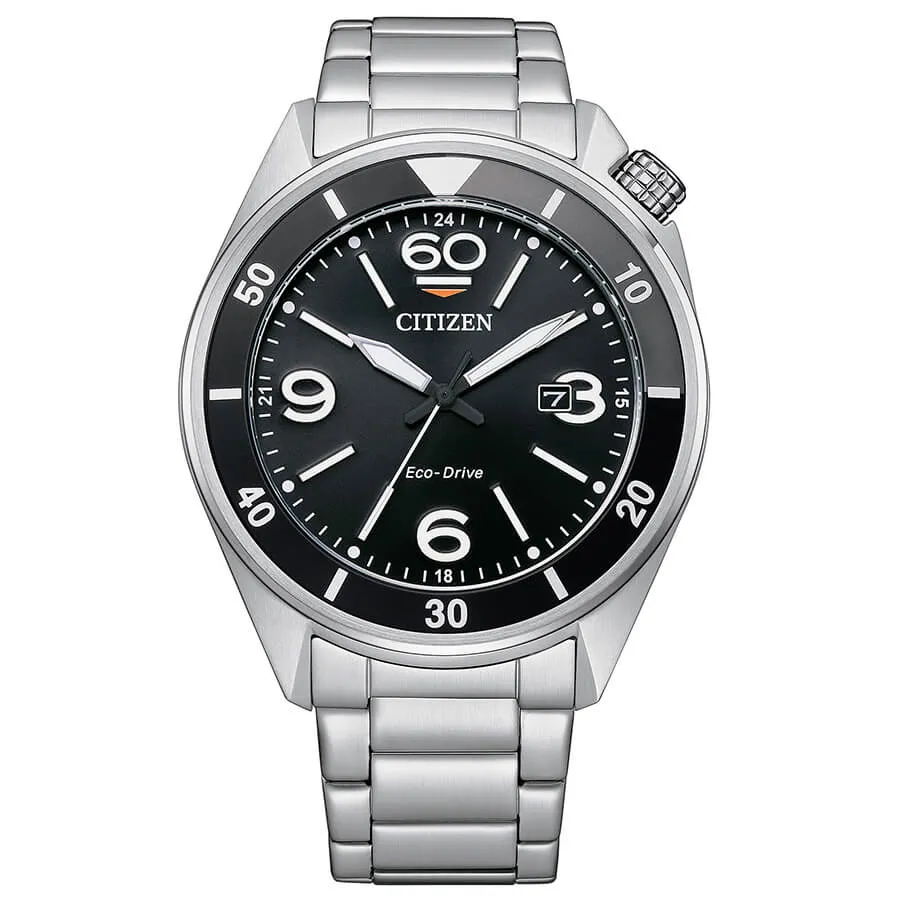 Orologio Uomo Citizen Eco-Drive con Quadrante Nero 44 mm