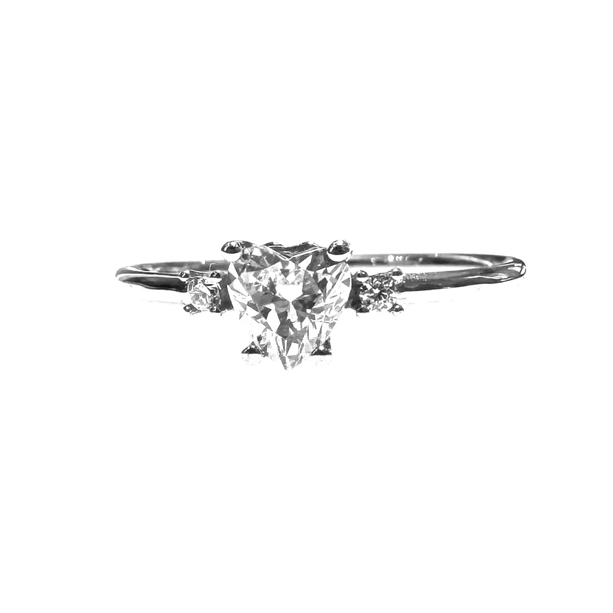 ANELLO CUORE ORO BIANCO