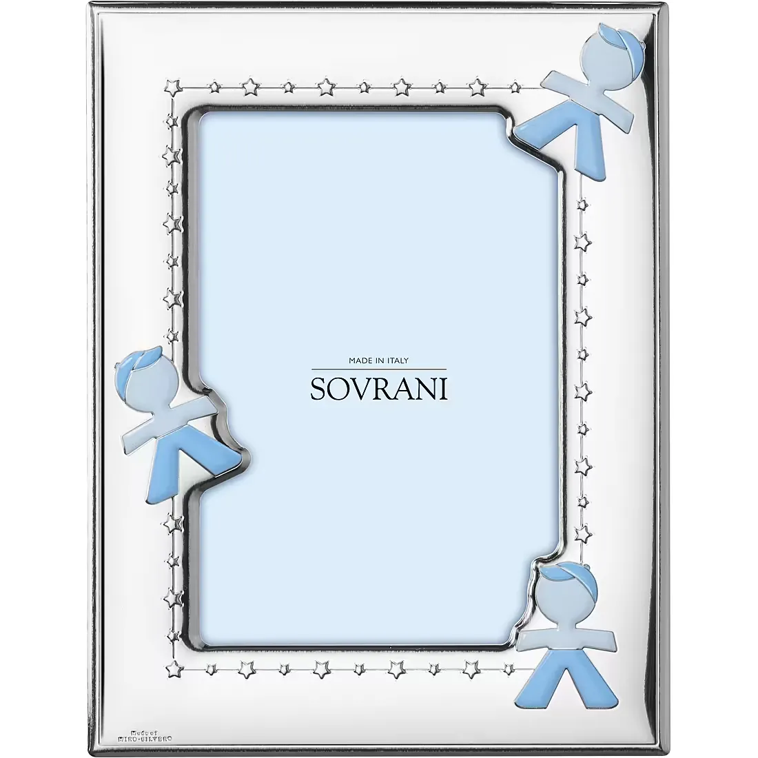 Cornice Sovrani Bimbo Baby Boy Retro Bianco 13x18