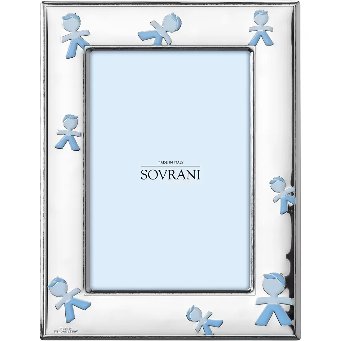 Cornice Sovrani Bimbo Tex Baby Boy Retro Bianco 13x18