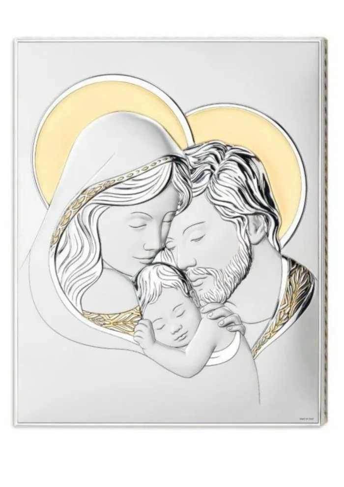 Sacra Famiglia Sovrani con Oro 26x32