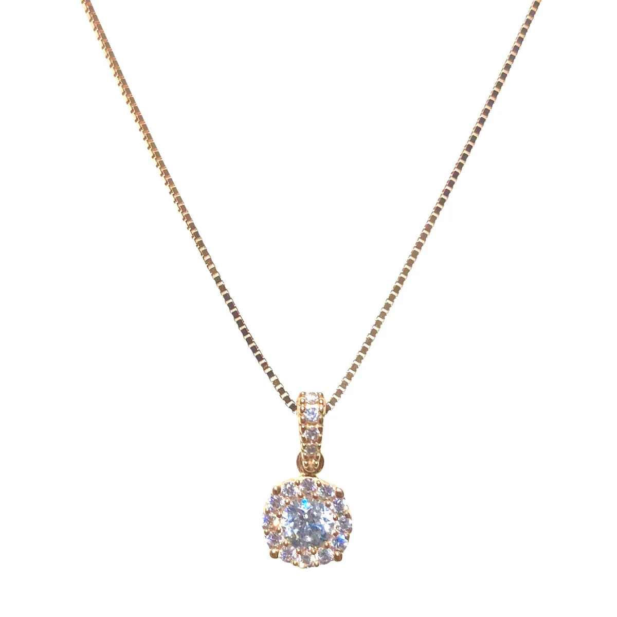 COLLANA PUNTO LUCE MULTIPIETRA IN ORO ROSA