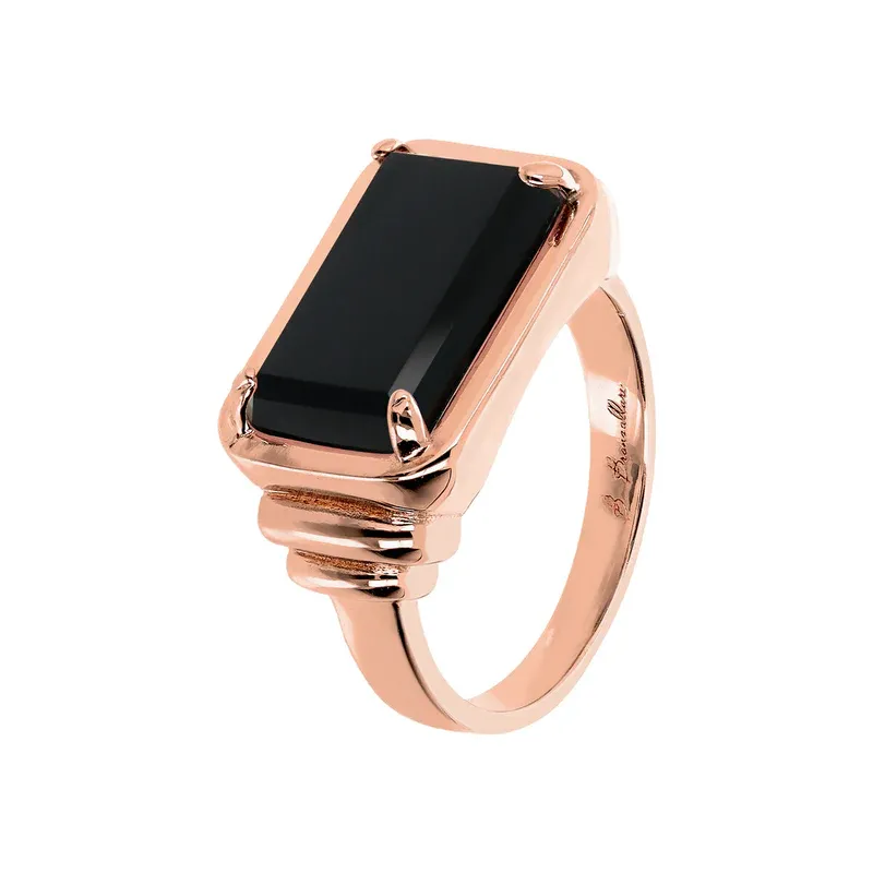 Anello Donna con Pietra Naturale Rettangolare