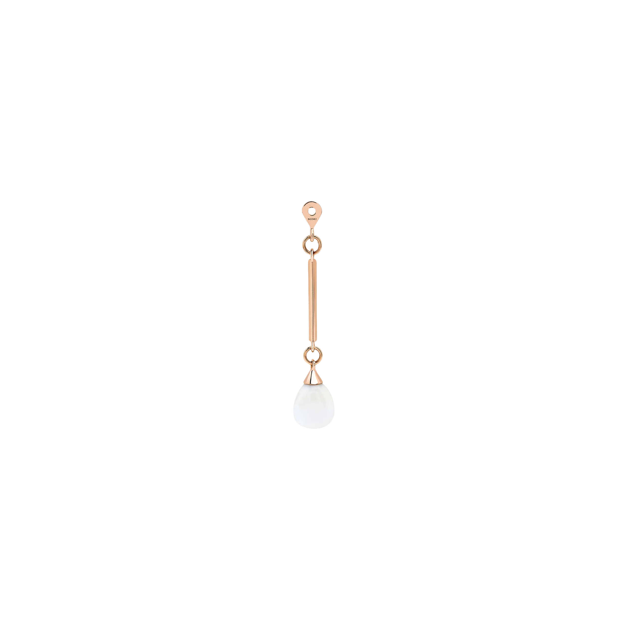 JACKET FREEVOLA SINGOLO IN ORO ROSA E AGATA BIANCA - JXM286R8A1