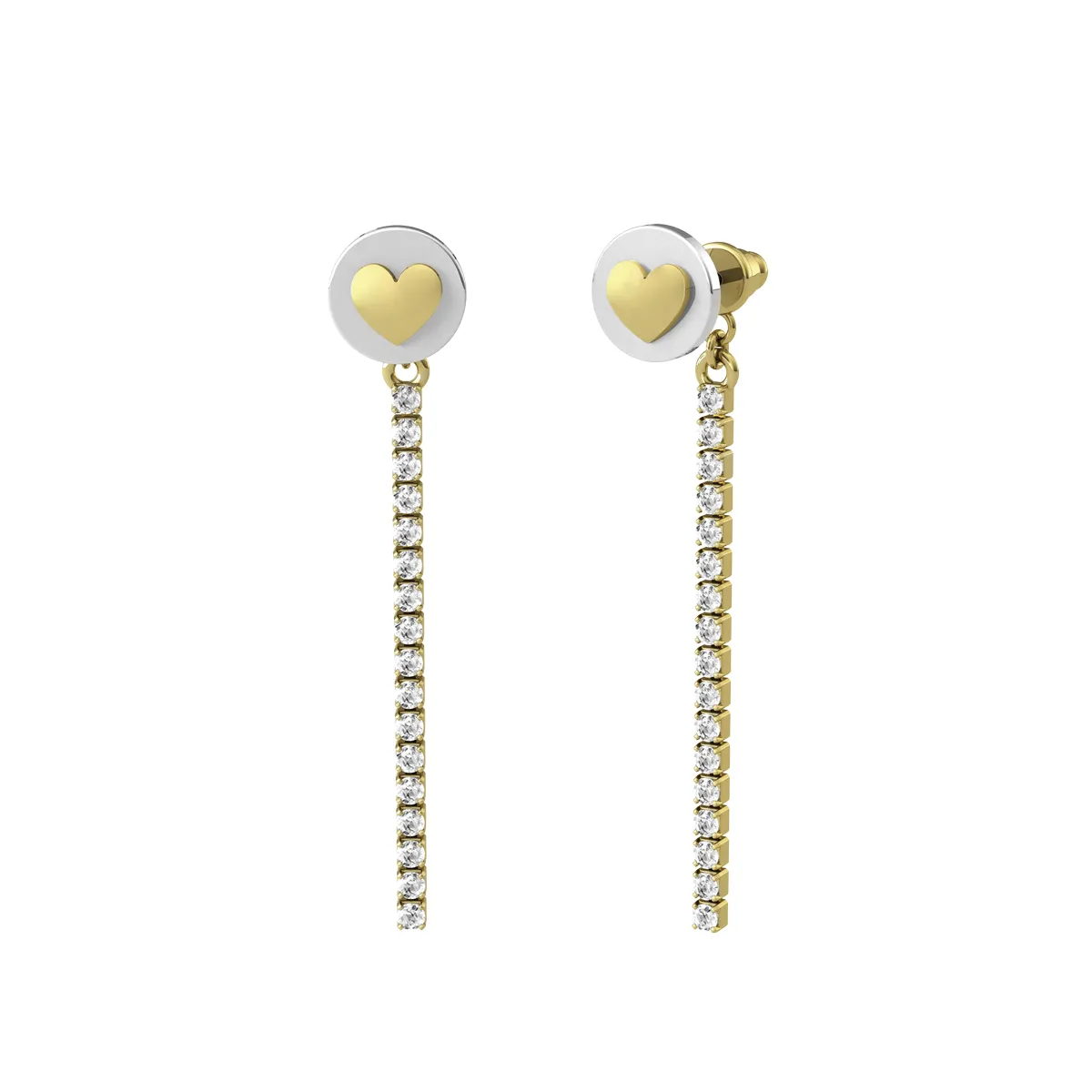 Orecchini Donna Kidult Symbols a Lobo con Cuori E Tennis di Cristalli