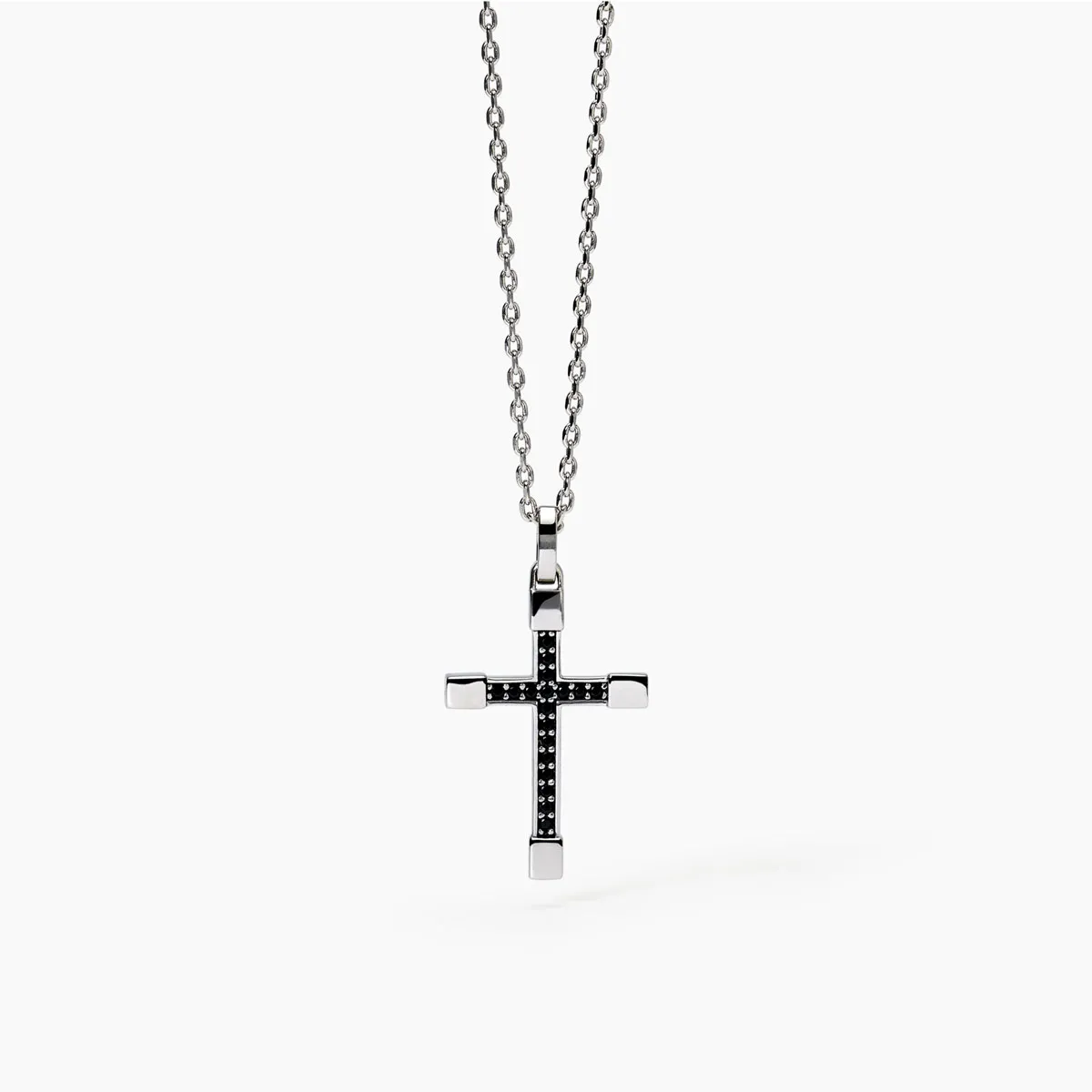 Collana Uomo Mabina Mystical in Argento con Croce Zirconi