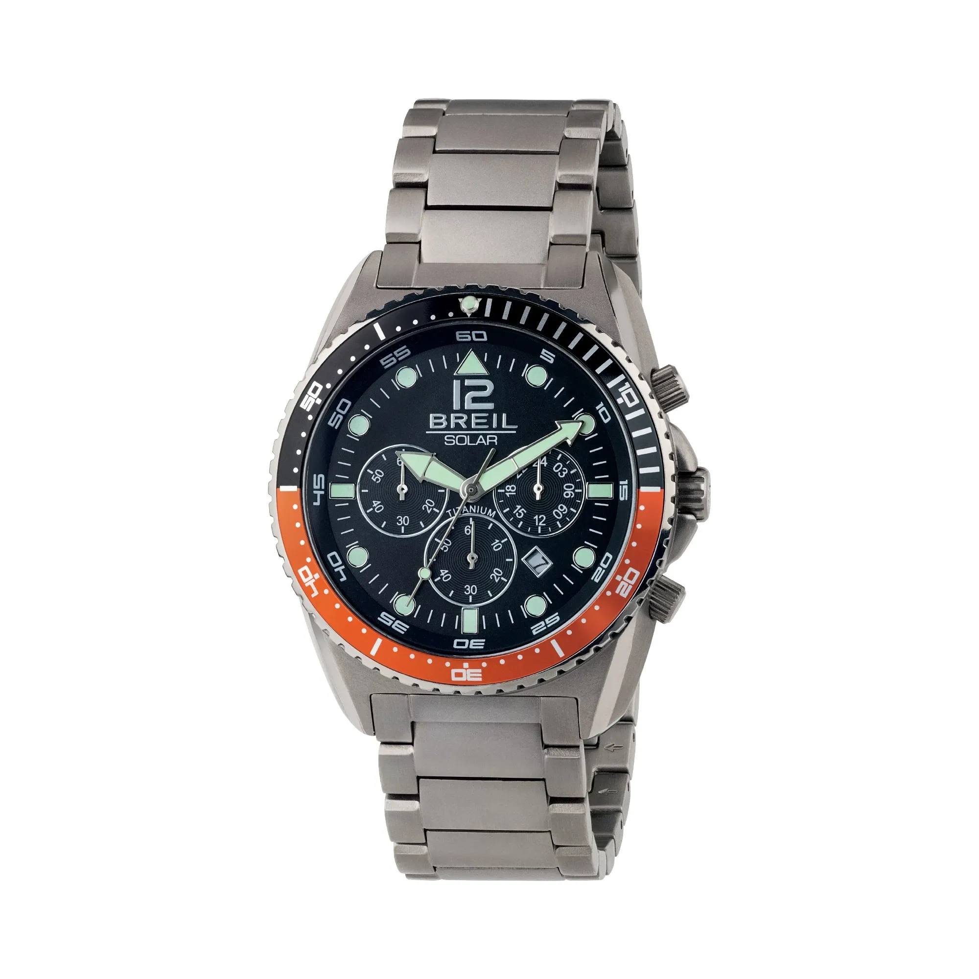 Orologio Uomo Breil Eco-Drive con Quadrante Nero 43 mm