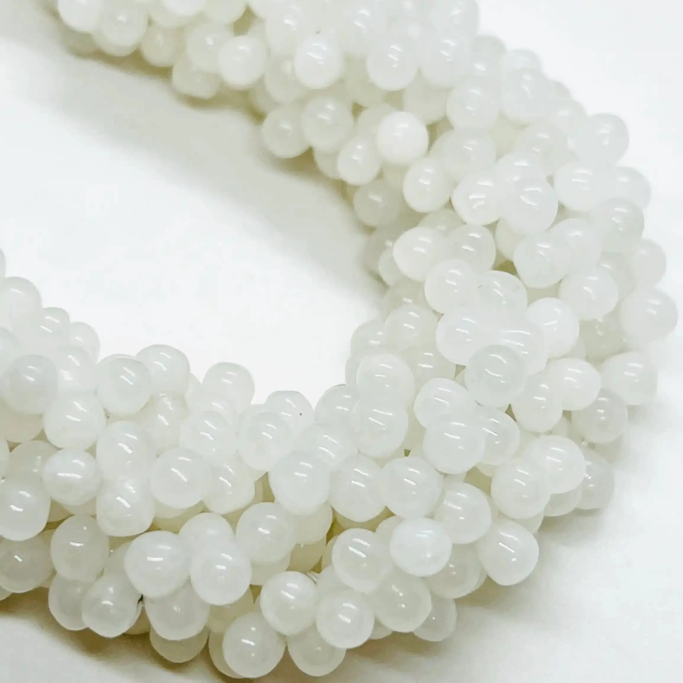 filo di agata cilindro doppia sfera 11 mm x 5 mm colore naturale bianco opaco