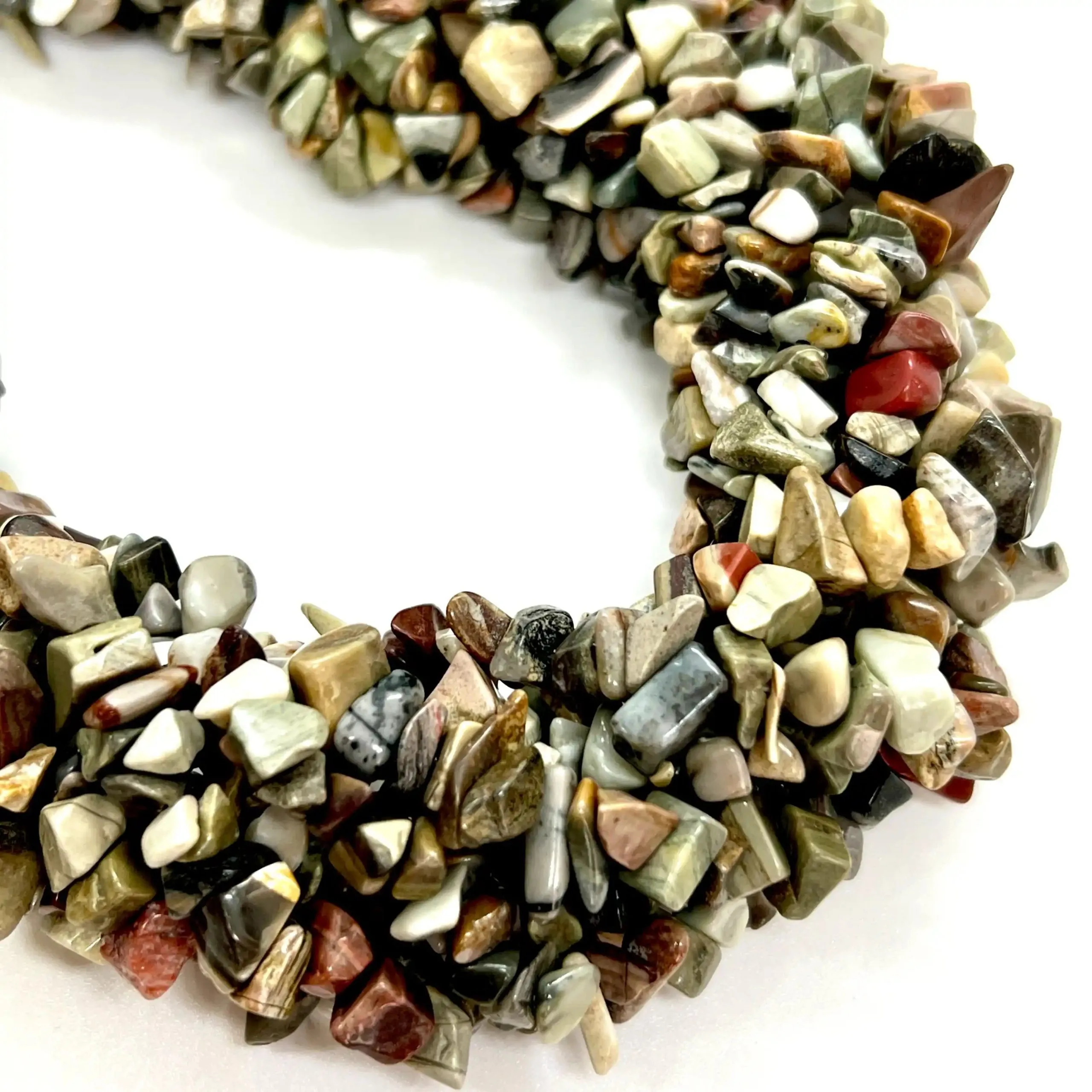 filo di diaspro chips 7 mm x 4 mm colore tonalità del verde