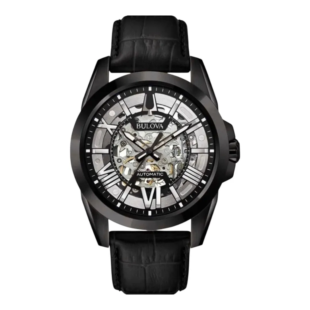 BULOVA SUTTON SCHELETRON AUTOMATIC BLACK
