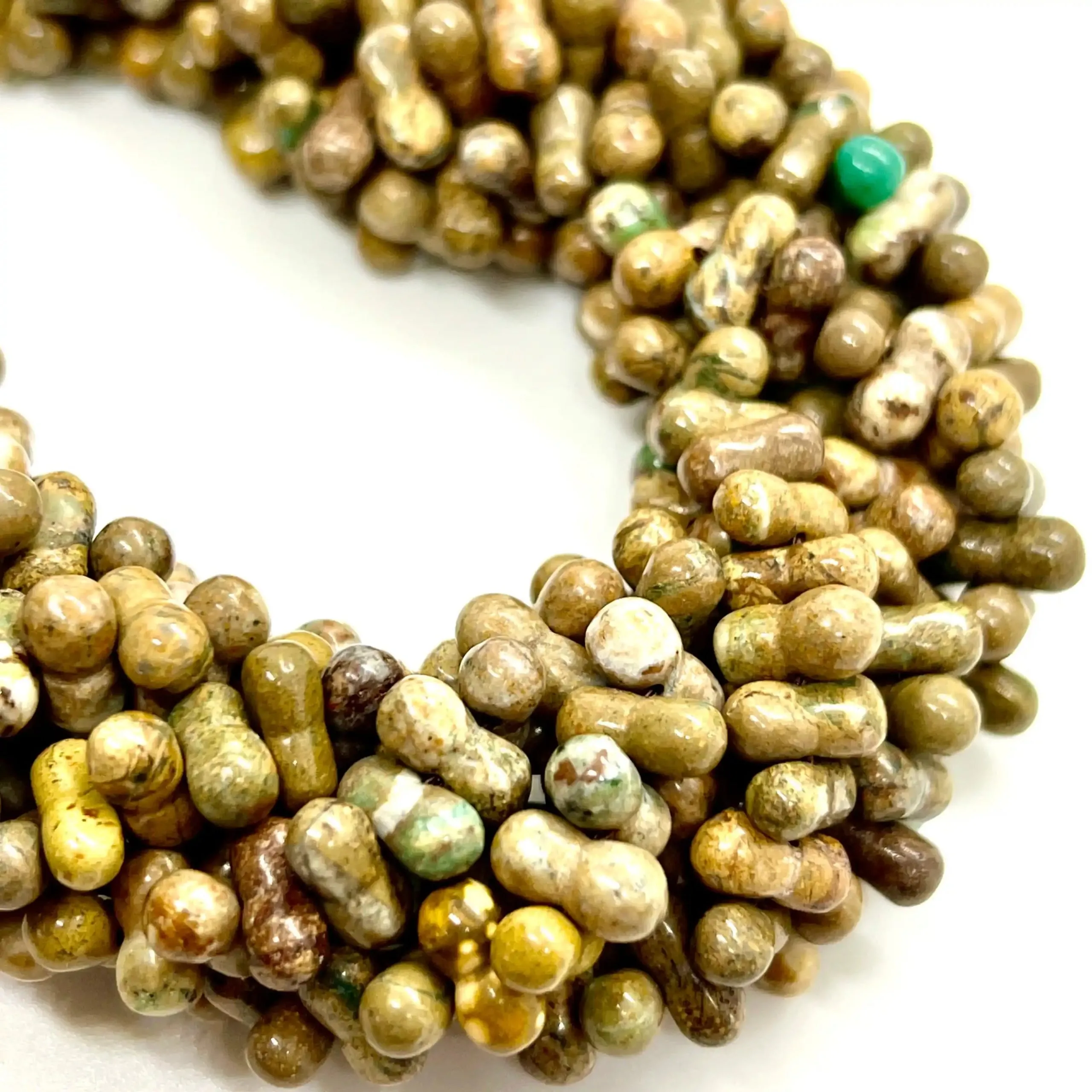 filo di diaspro cilindro 10 mm x 5 mm colore tonalità naturali terra scura