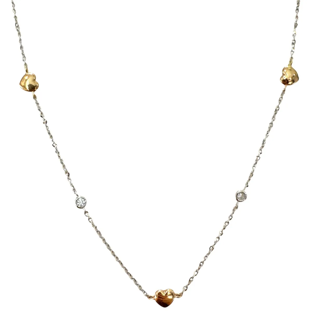 COLLANA CUORI E PUNTI LUCE