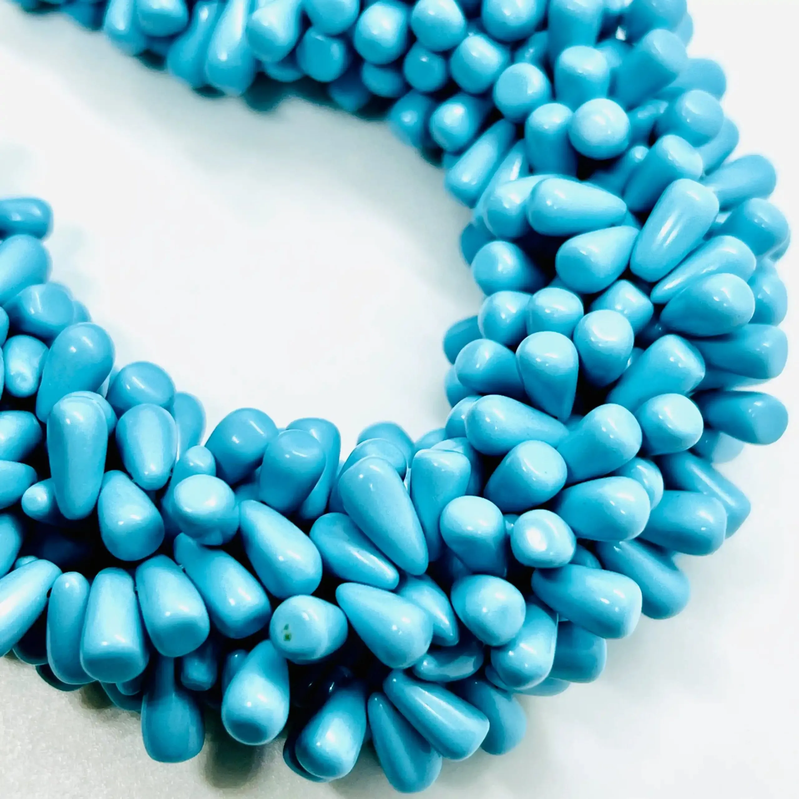 filo di haulite goccia 9 mm x 5 mm colore celeste pastello