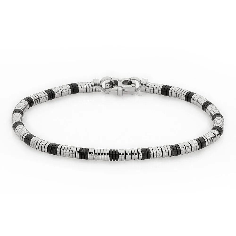 Bracciale tubolare in acciaio e Pvd nero