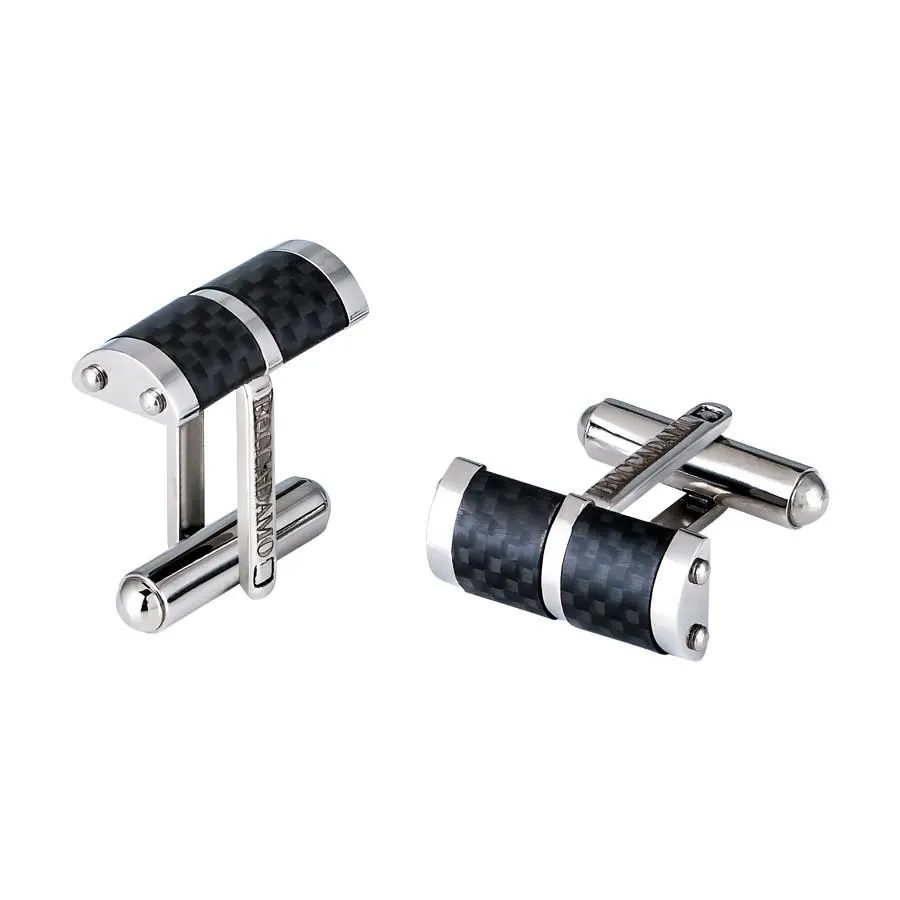Gemelli in acciaio e fibra di carbonio