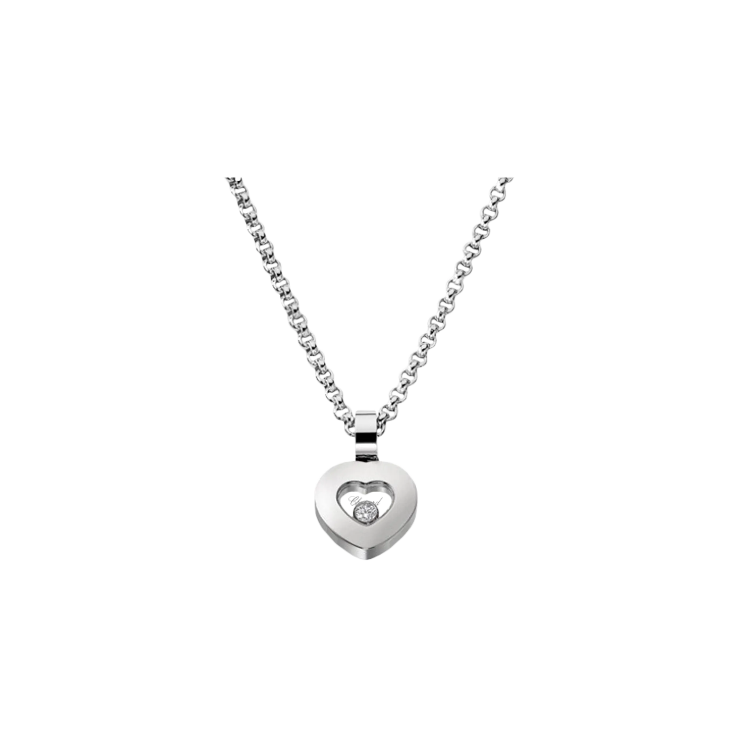 CHOPARD - COLLANA HAPPY HEARTS IN ORO BIANCO CON DIAMANTE - 792897-1001 - 792897-1001