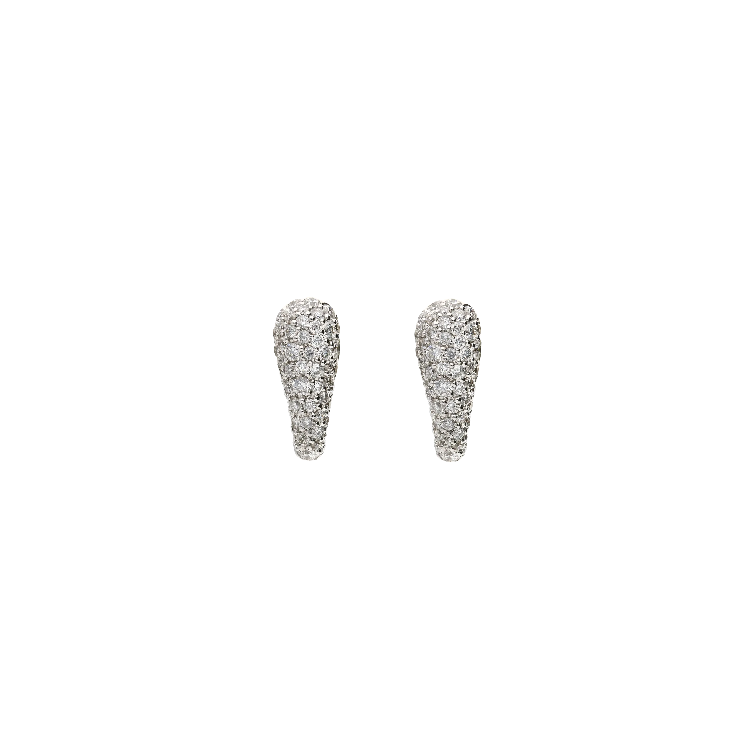 ORECCHINI  A LOBO IN ORO BIANCO E DIAMANTI - VE24850DW