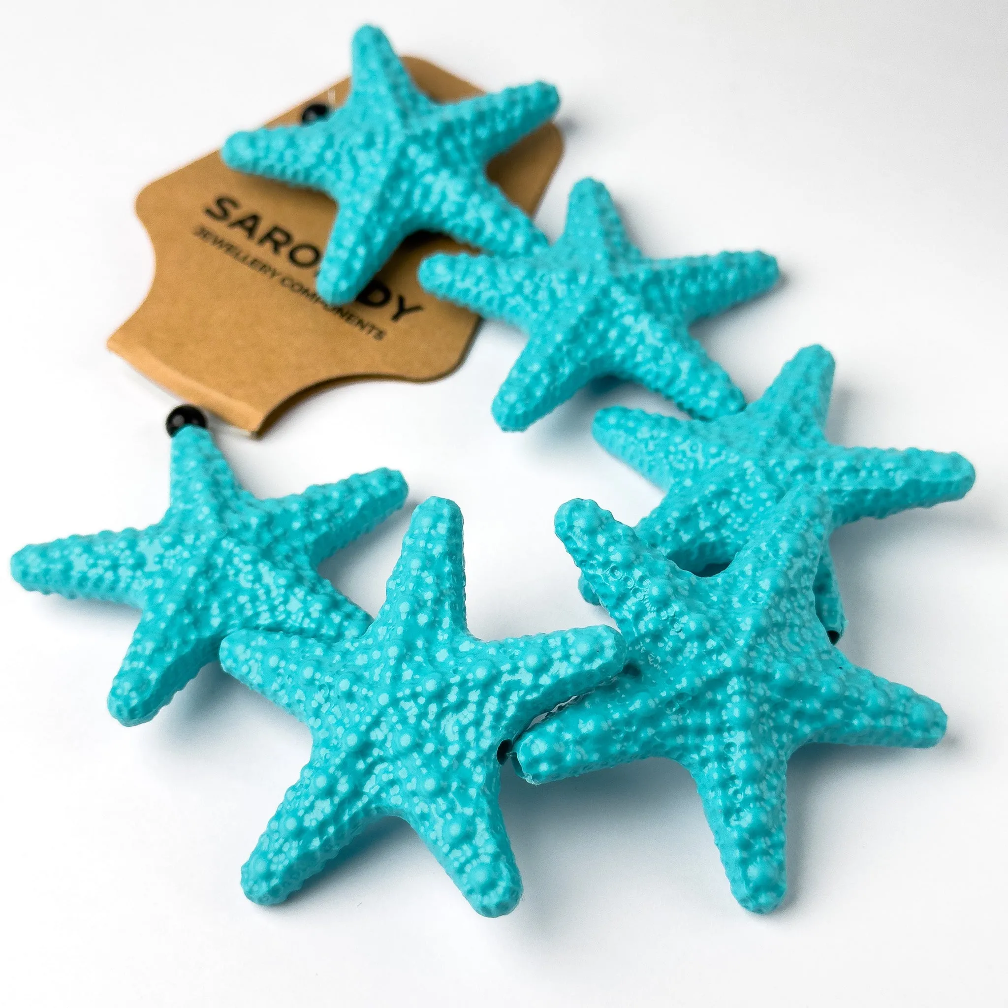 Perle in Resina Stella Turchese - 50mm