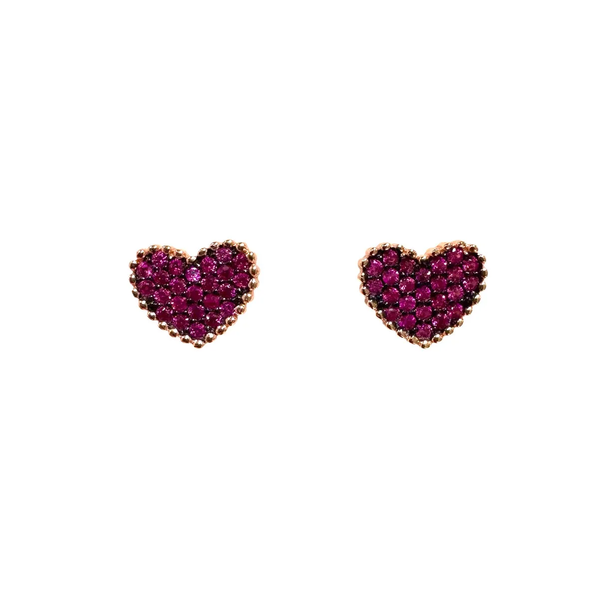 ORECCHINI CUORE FUCSIA