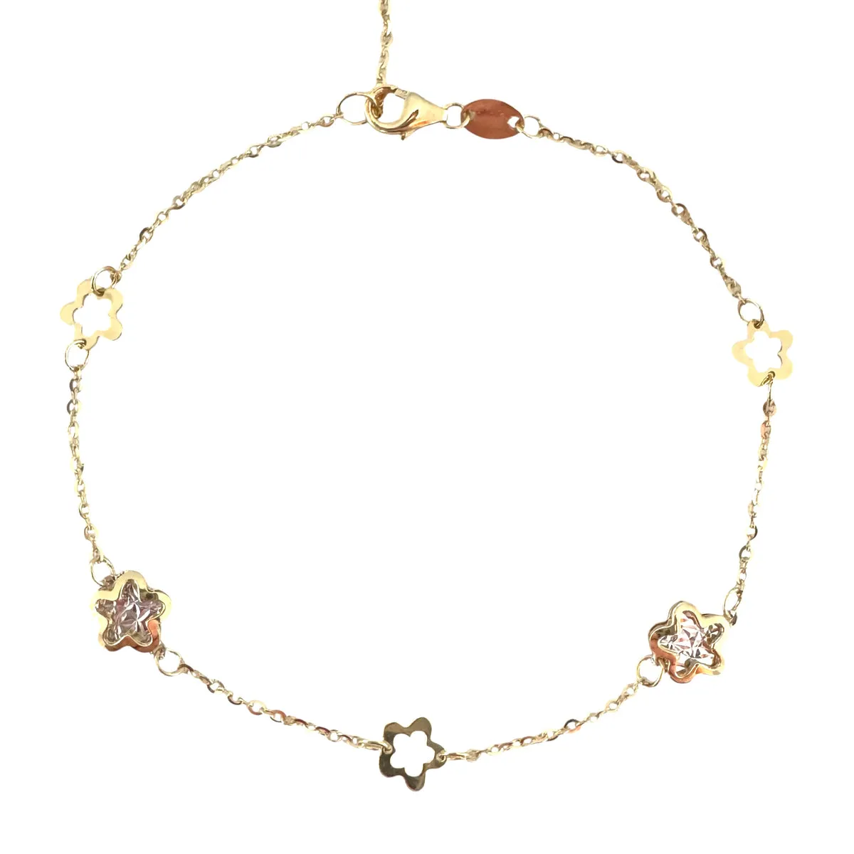 BRACCIALE CINQUE FIORI LAVORATI