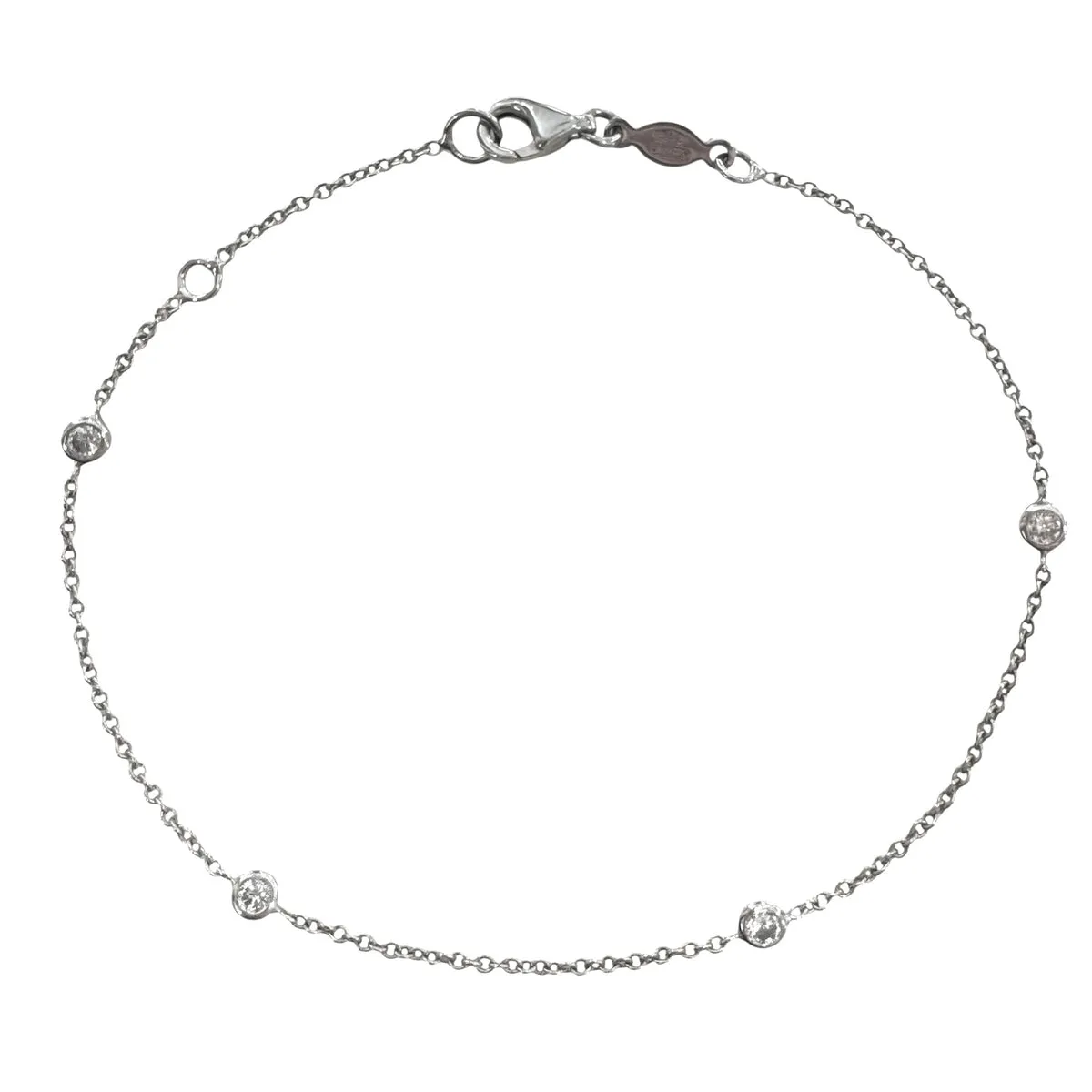 BRACCIALE MINI PUNTI LUCE ORO BIANCO