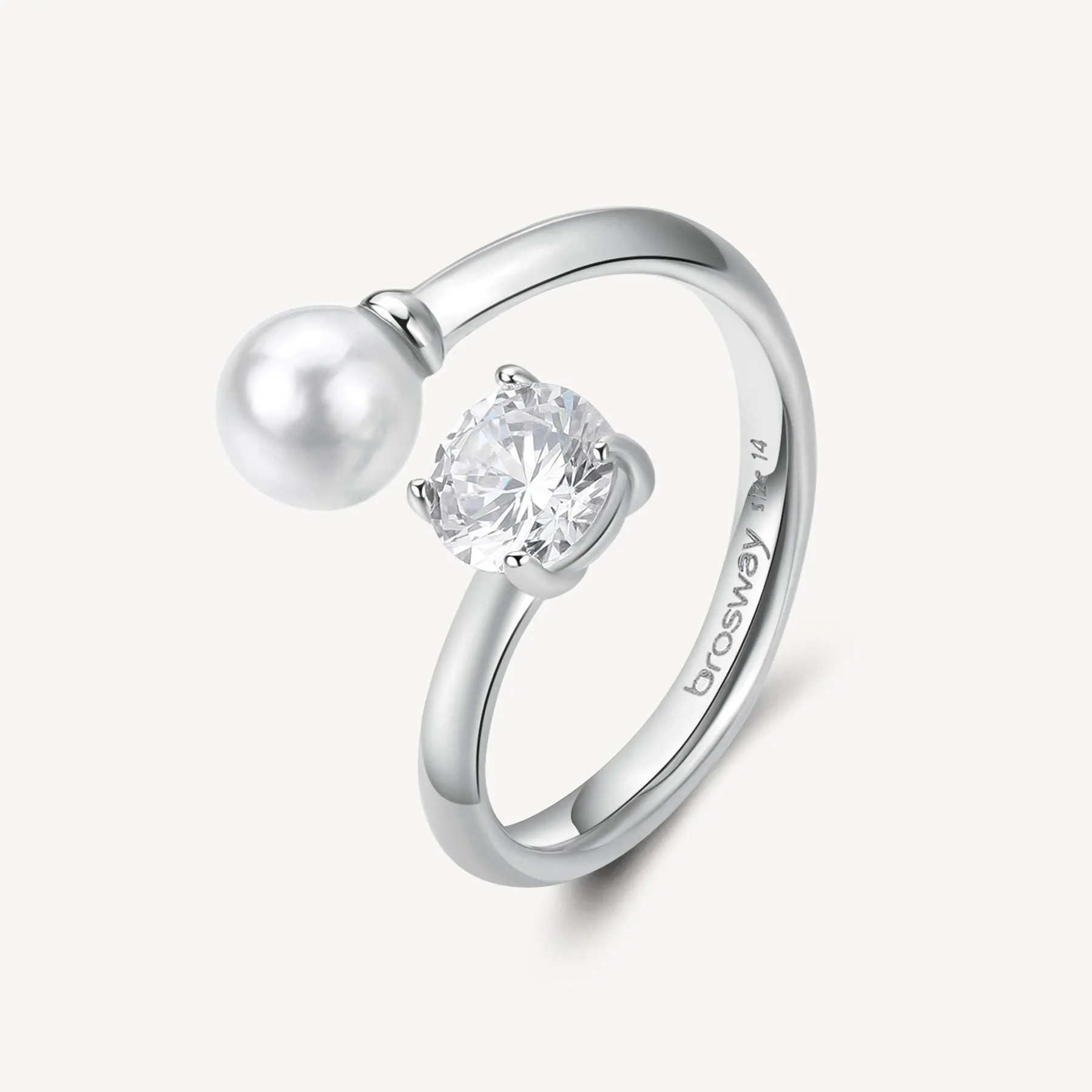 Anello Brosway donna Affinity Perla e zircone