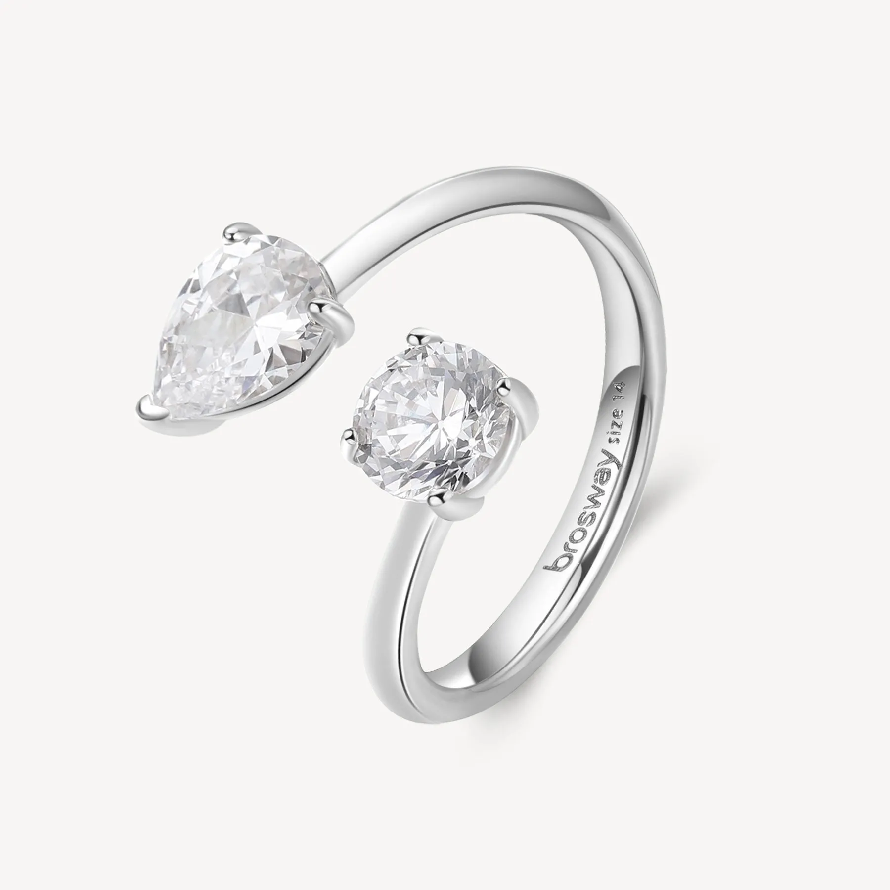 Anello Brosway donna Affinity Zircone Goccia