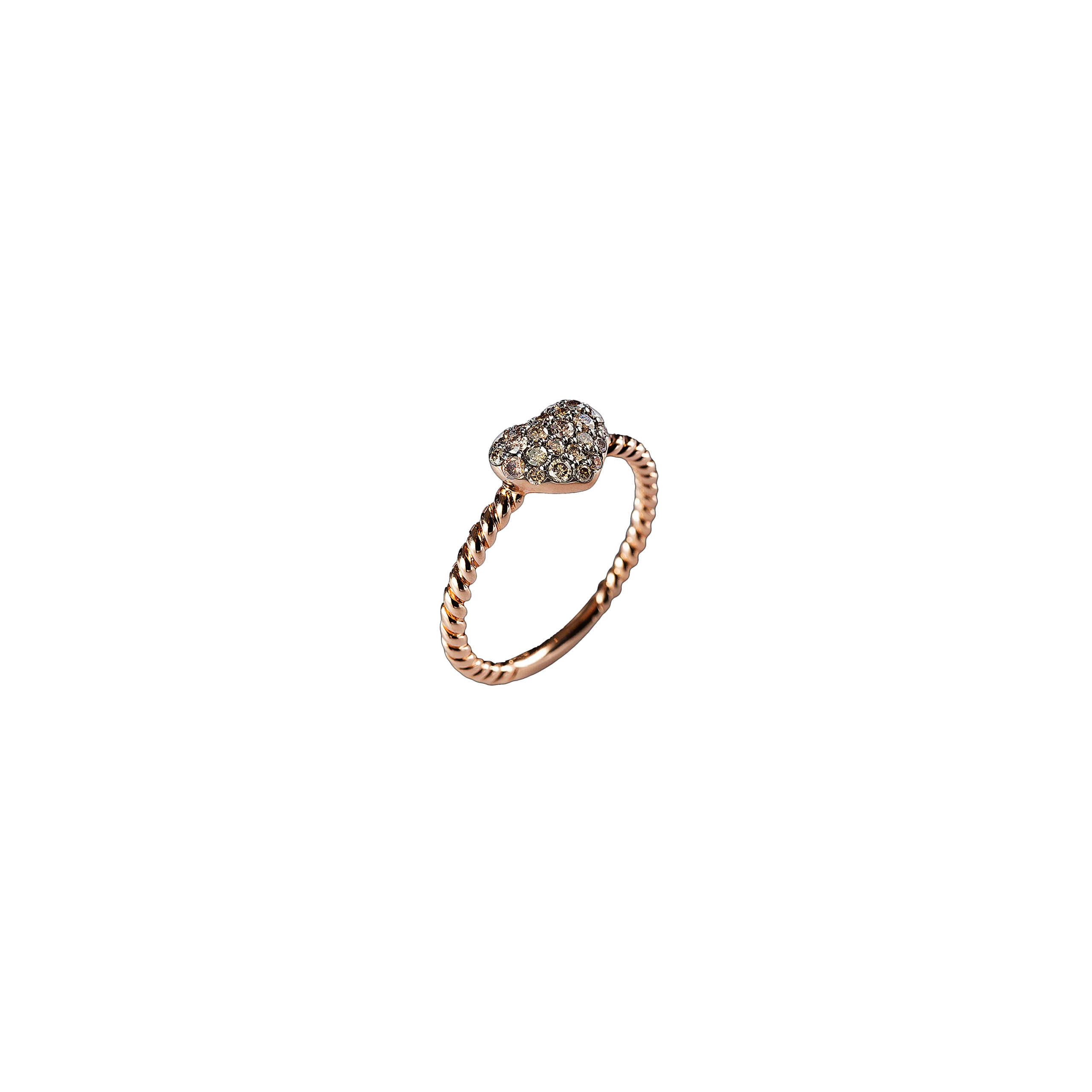 ANELLO CUORE ORO ROSA E DIAMANTI - VR25359DBP