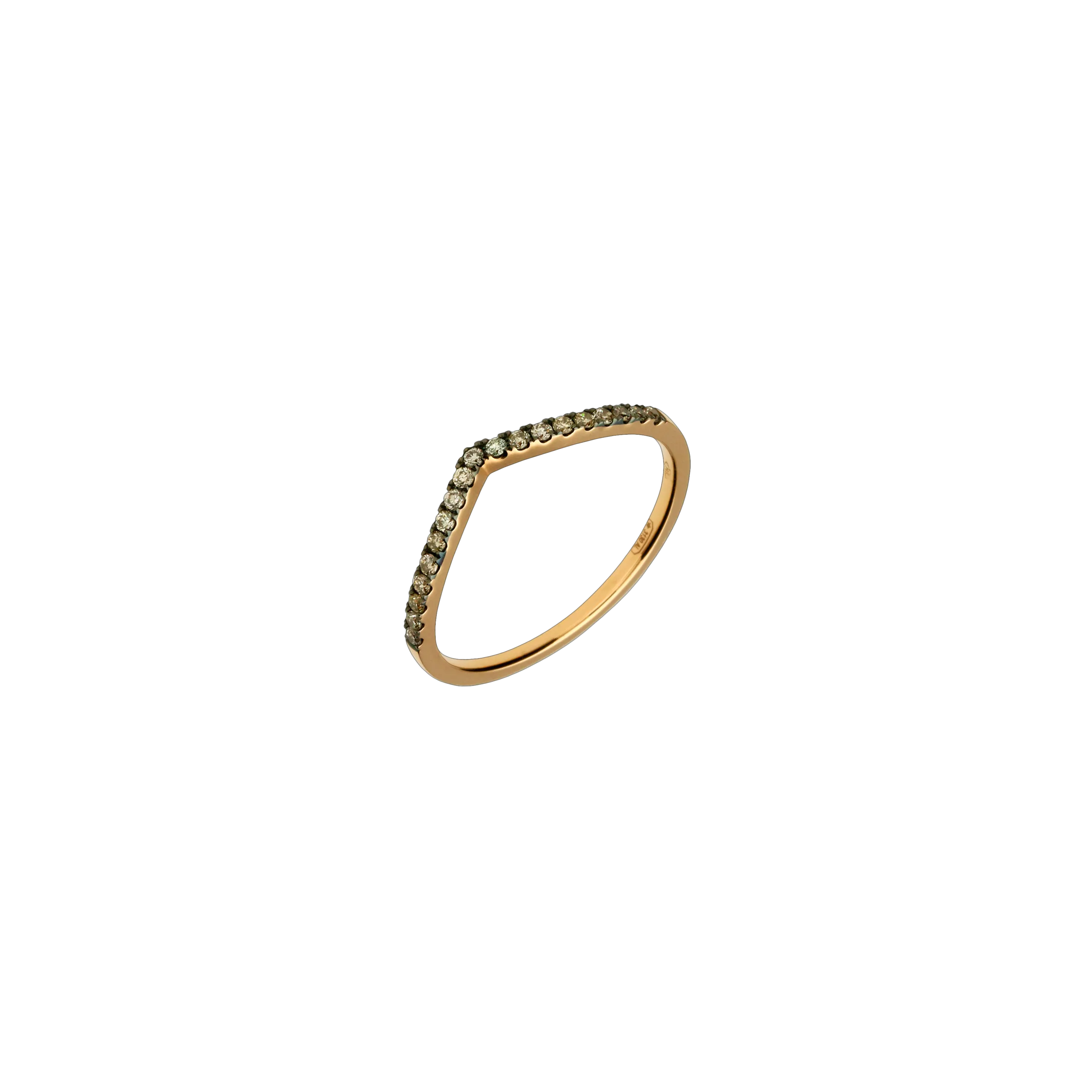 ANELLO IN ORO ROSA CON DIAMANTI BROWN - 51880836