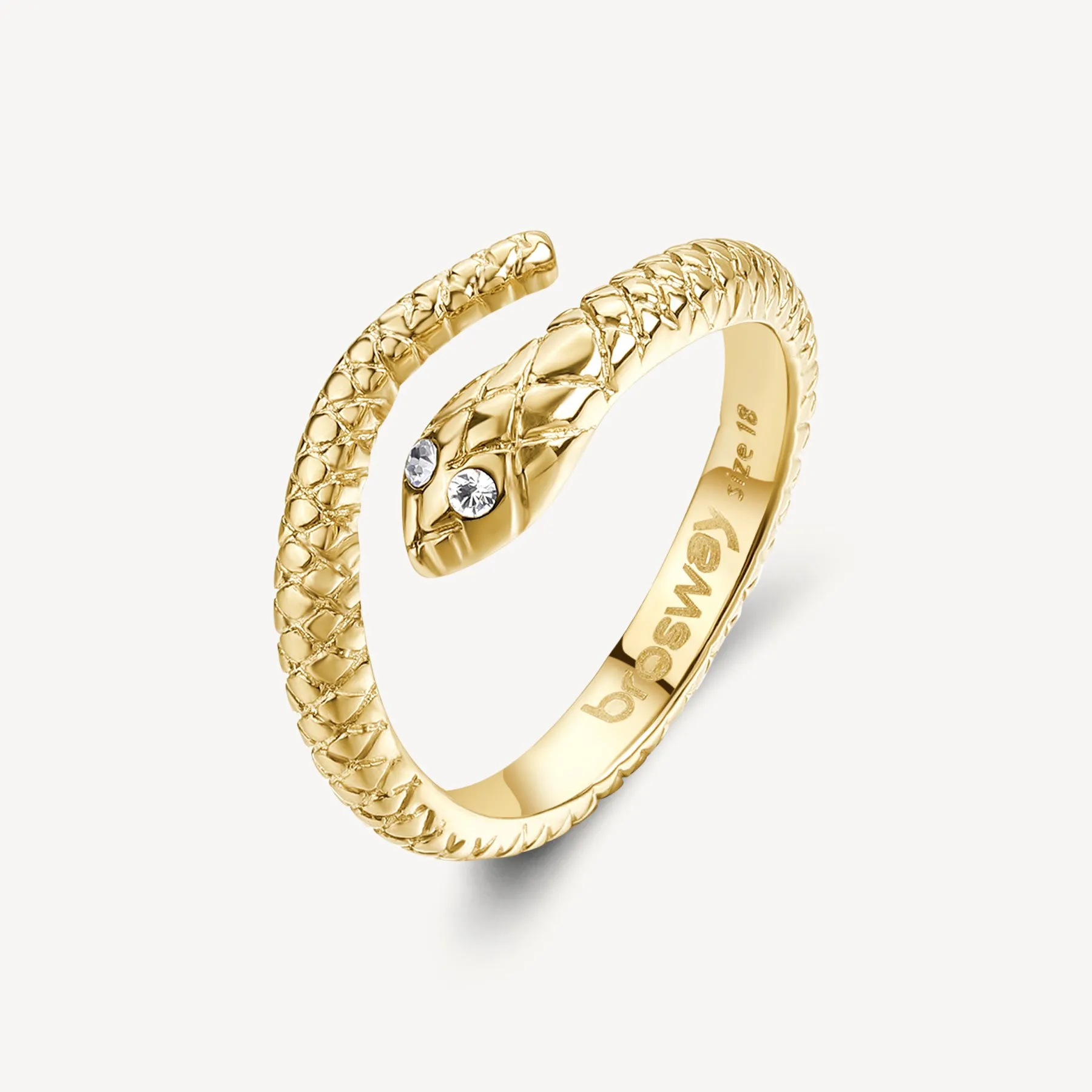 Anello Brosway Donna CHAKRA MISTICI Serpente Gold