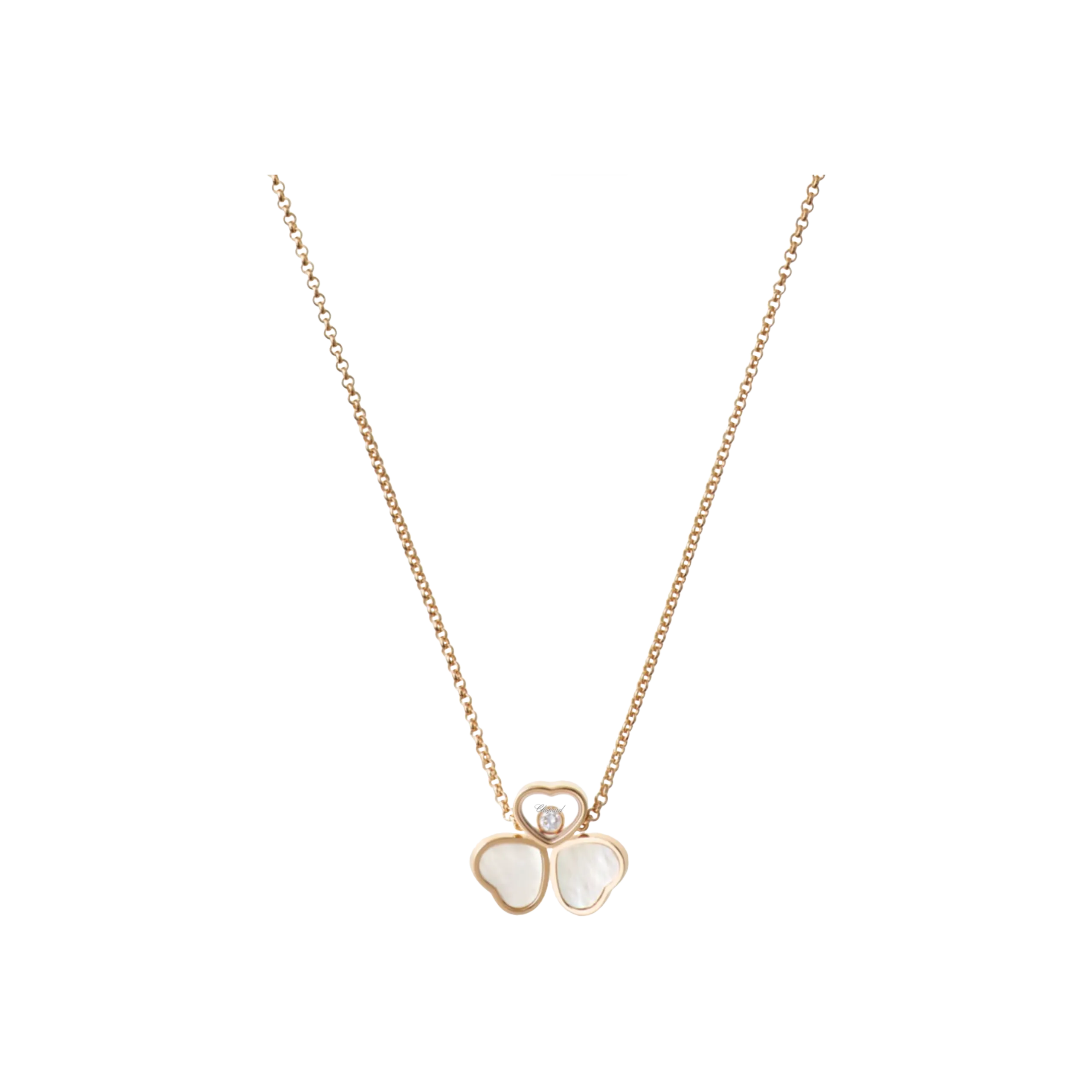 CHOPARD - HAPPY HEARTS WINGS IN ORO ROSA ETICO, DIAMANTI E MADREPERLA - 81A083-5311 - 81A083-5311