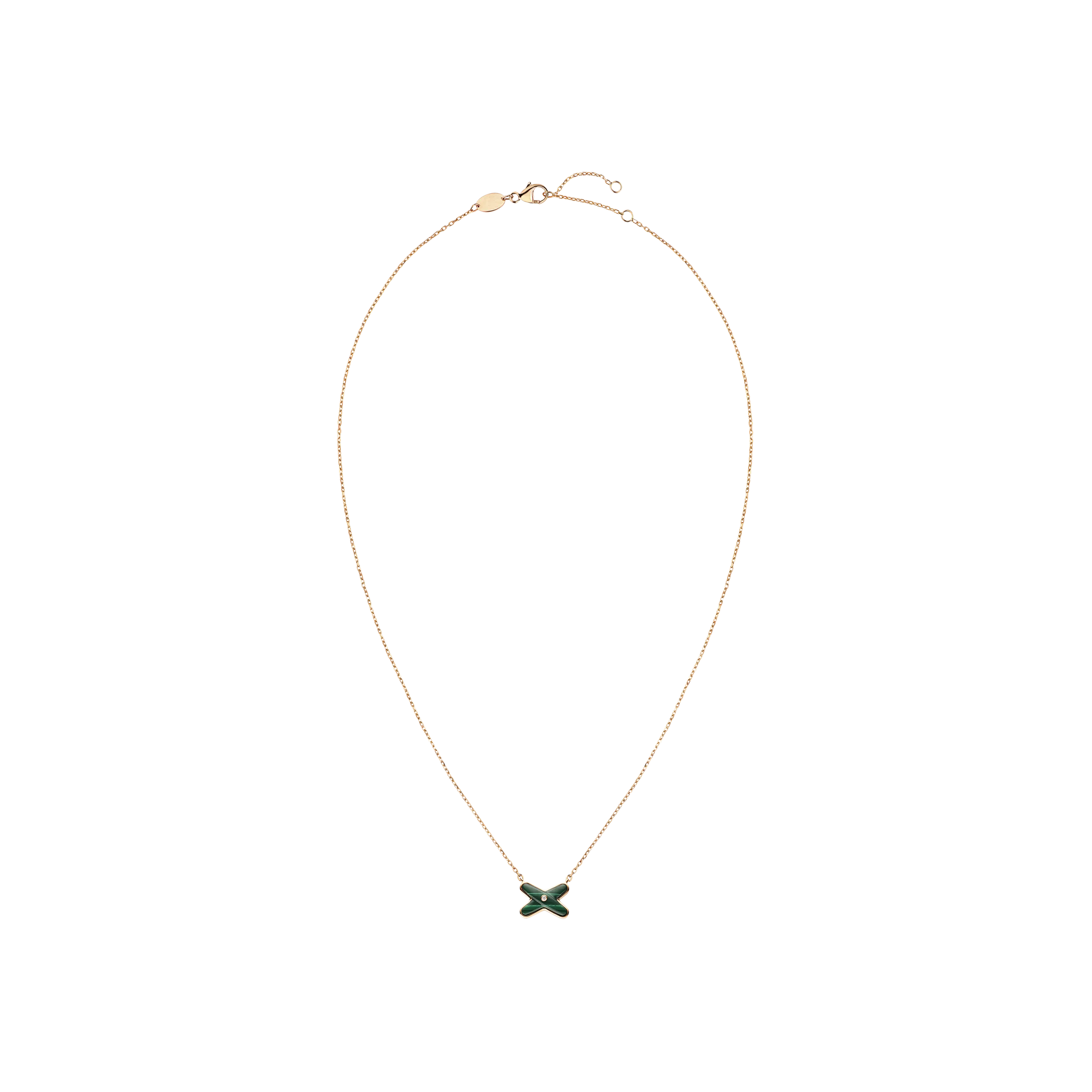 CHAUMET - COLLANA JEUX DE LIENS IN ORO ROSA CON DIAMANTE E MALACHITE - 083969 - 083969