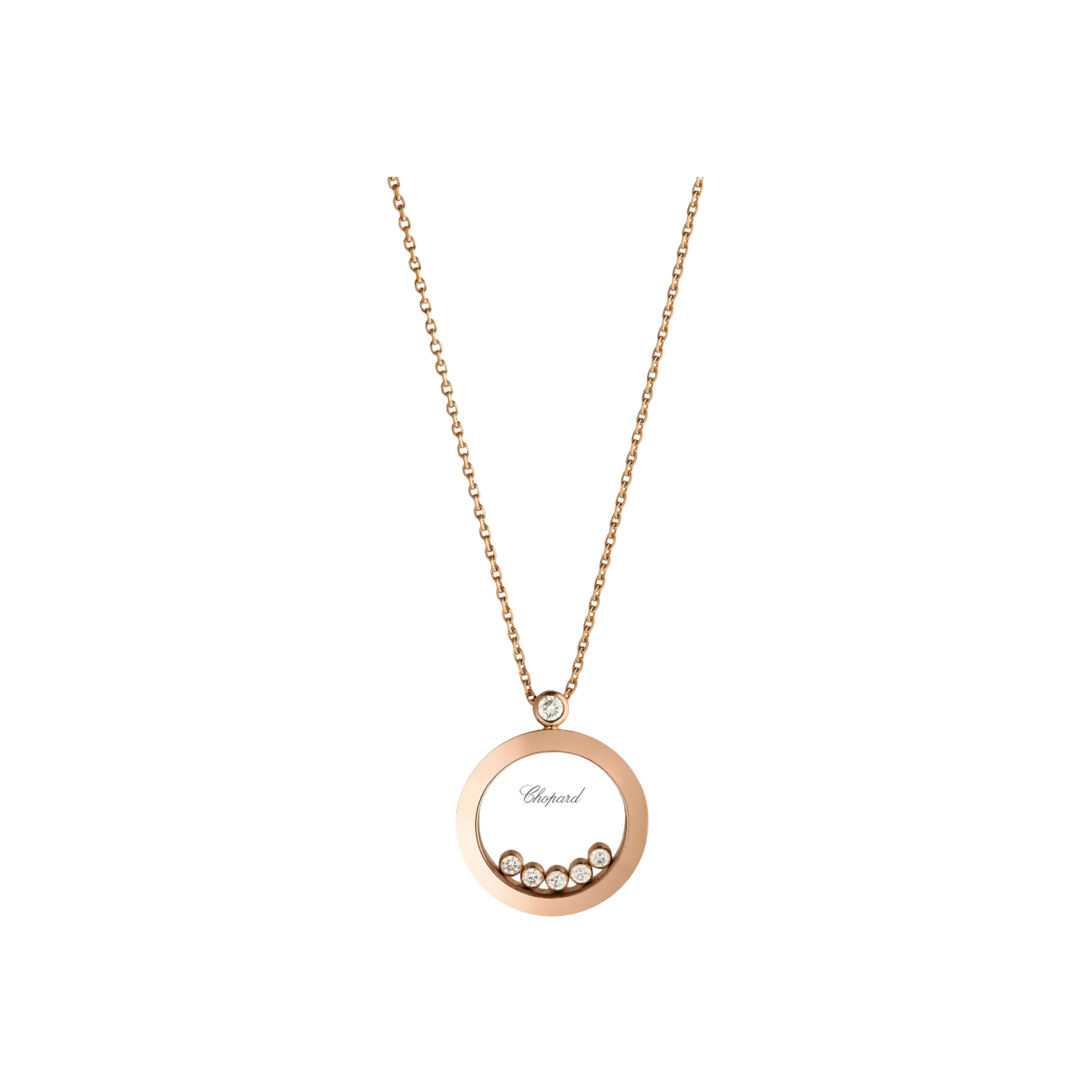 CHOPARD - COLLANA HAPPY DIAMONDS ICONS IN ORO ROSA E DIAMANTI - 799434-5001 - 799434-5001