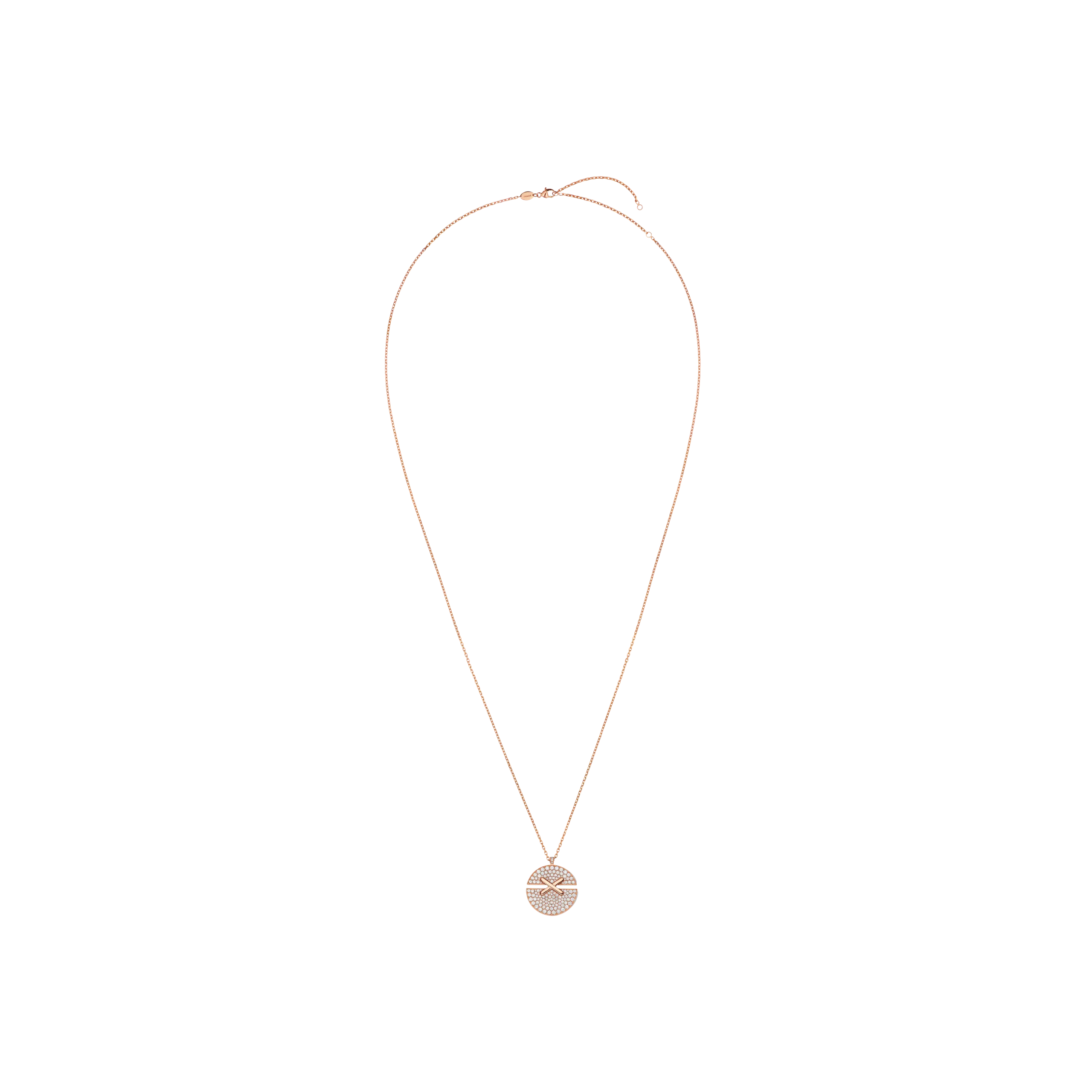 CHAUMET - COLLANA JEUX DE LIENS HARMONY DIAMONDS MODELLO PICCOLO IN ORO ROSA CON DIAMANTI - 084221 - 084221