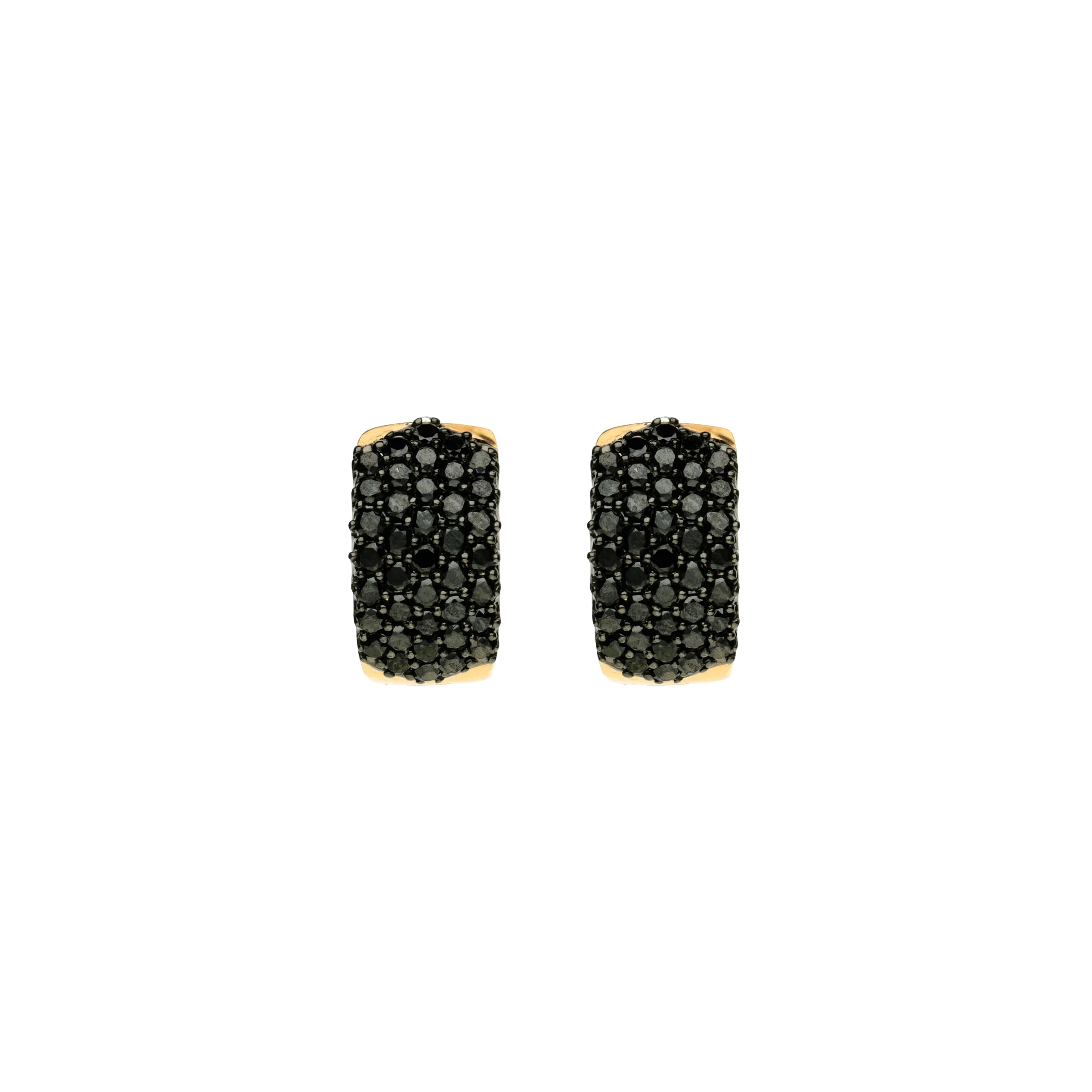 ORECCHINI IN ORO ROSA CON DIAMANTI NERI - VE22481DKP