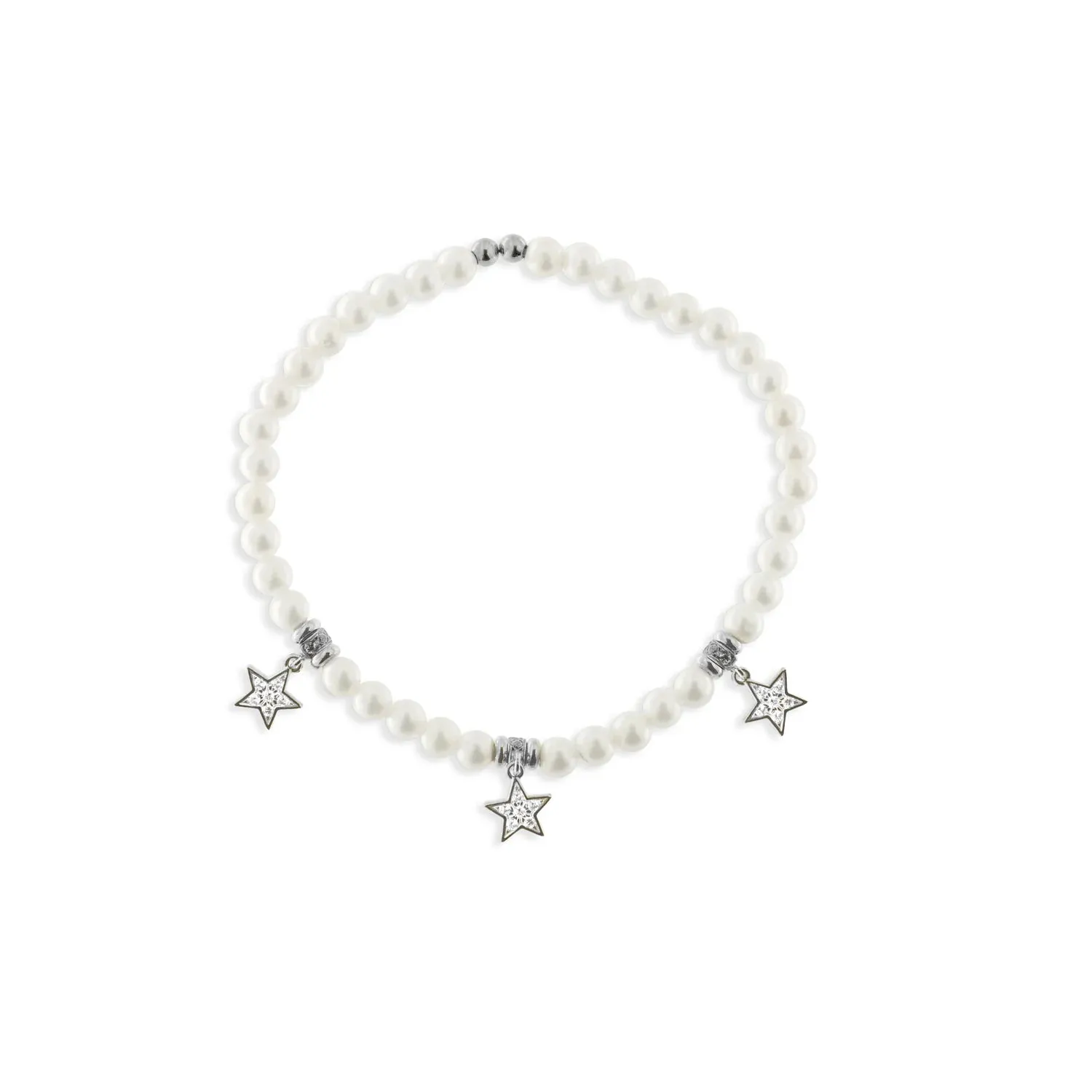 BRACCIALE ELASTICO PERLE 3 STELLE - GALACTICA ICE