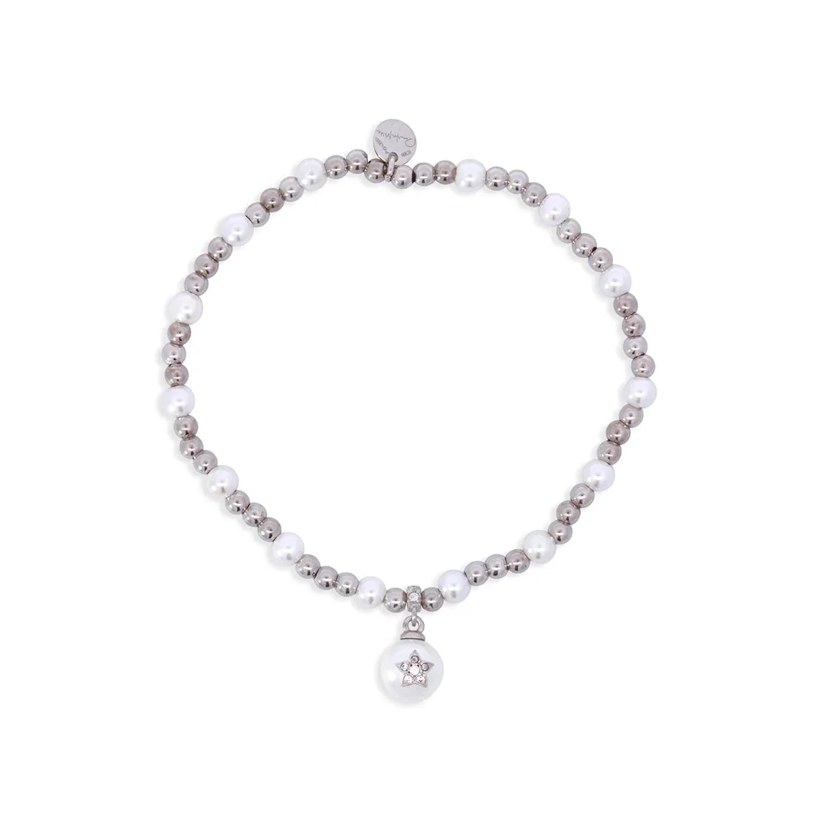 BRACCIALE ELASTICO PERLA PENDENTE - GALACTICA ICE