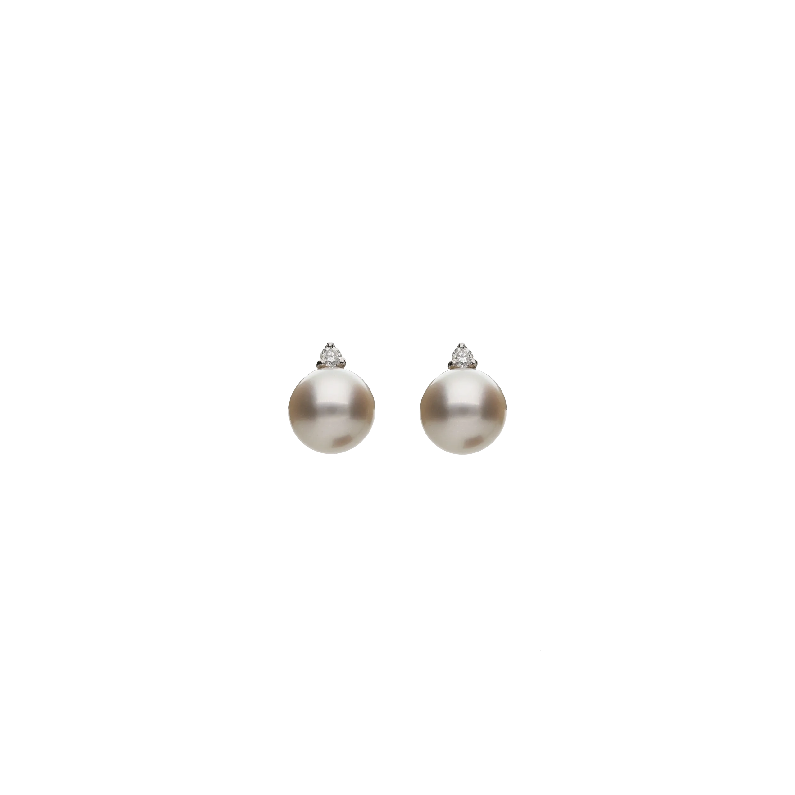 ORECCHINI A LOBO IN ORO BIANCO CON PERLE AKOYA E DIAMANTI - 8000040008